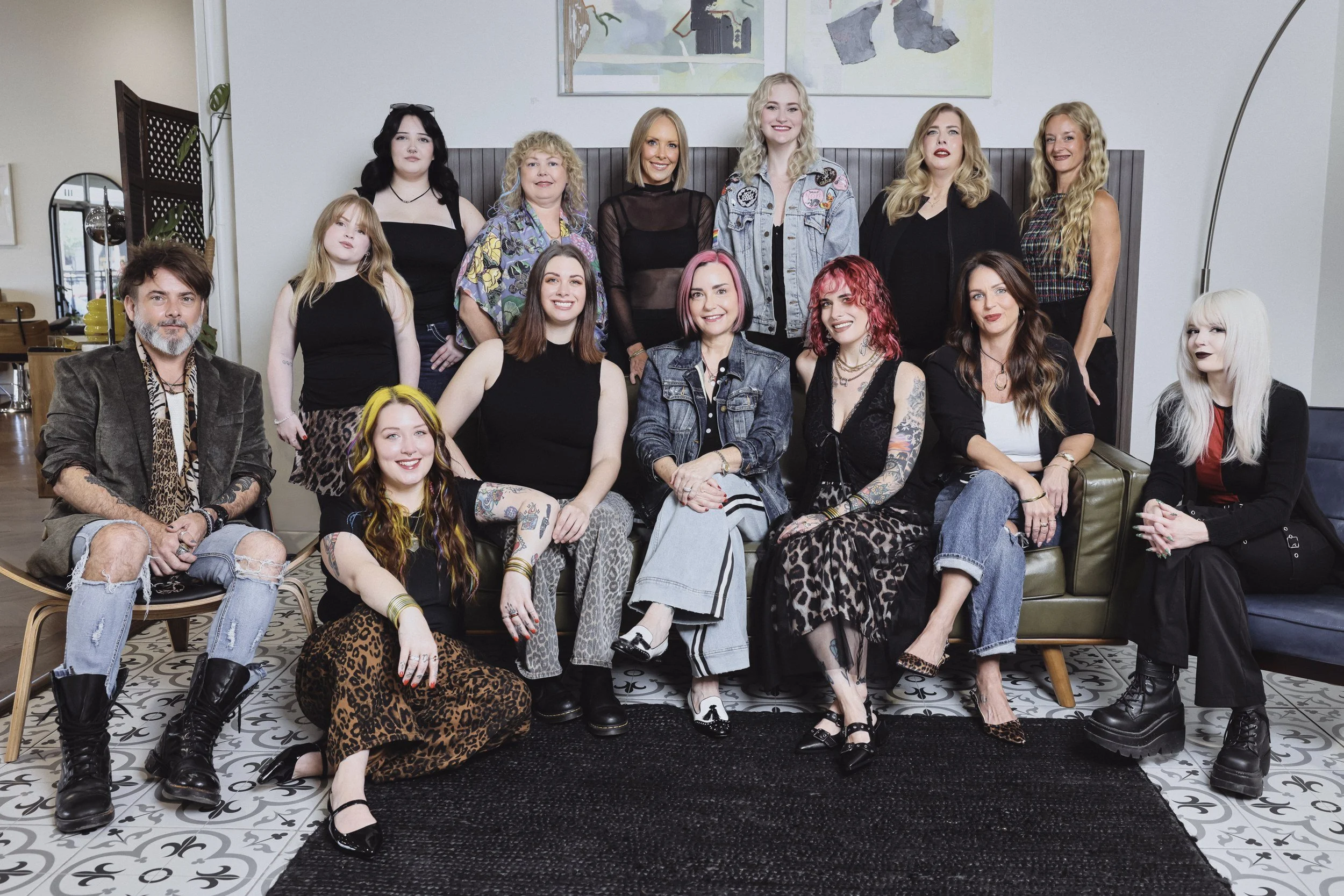 The Clark & Company Salon team in the salon in the Dallas Design District