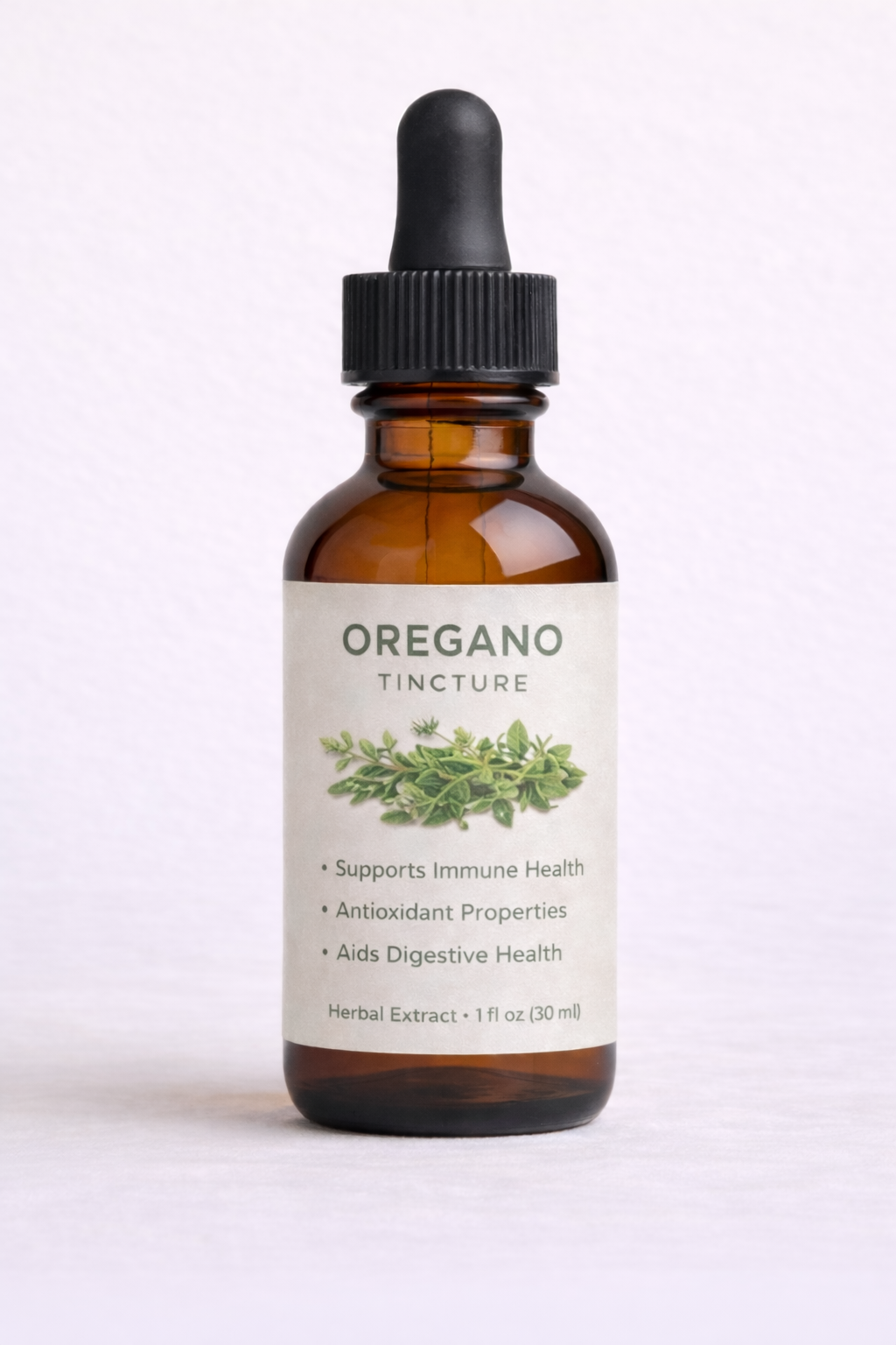 Oregano tincture in amber glass bottle.png
