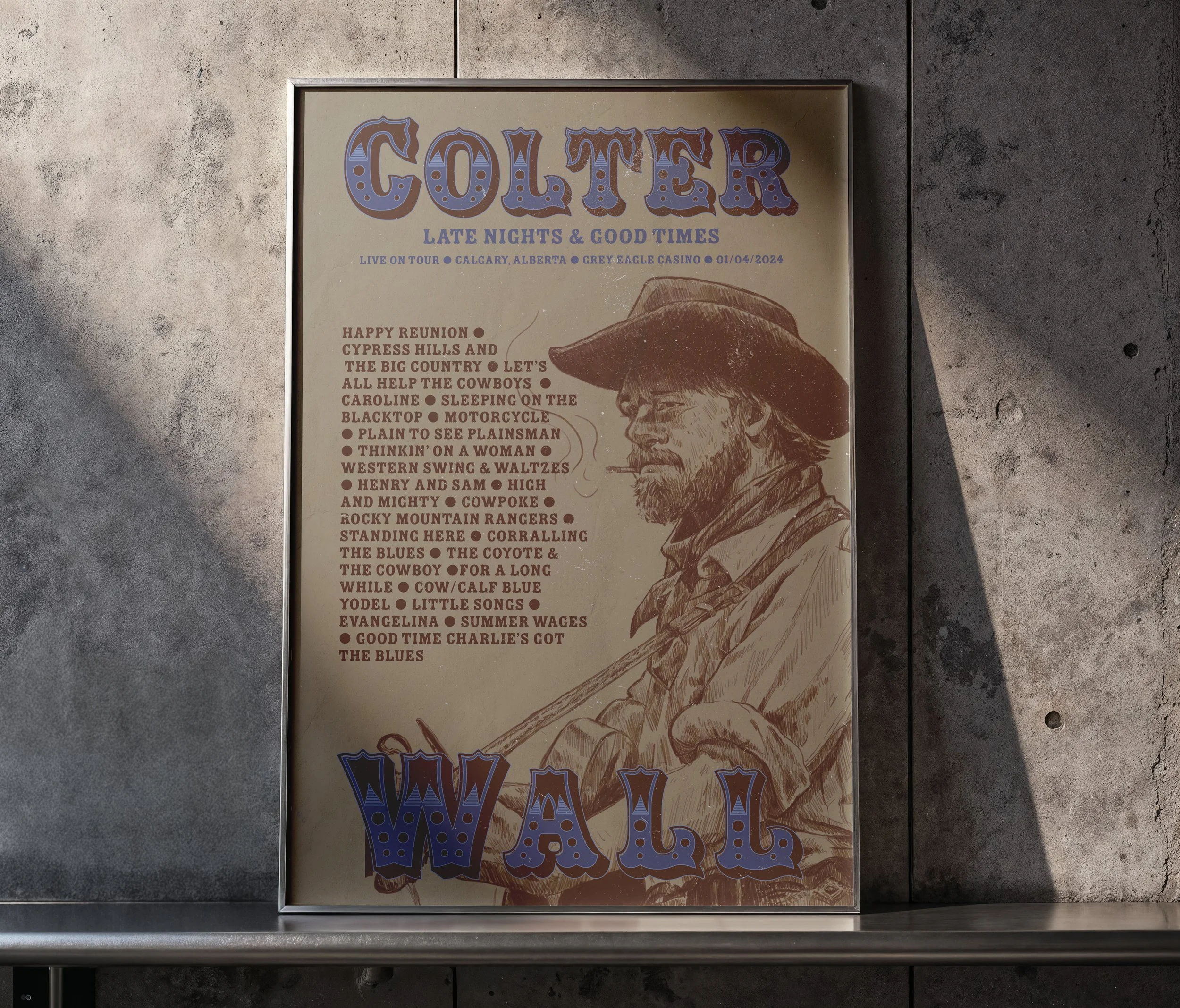 Colter Wall Concert Poster Design
