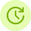 Green circular icon with a white clockwise arrow indicating refresh or reload.