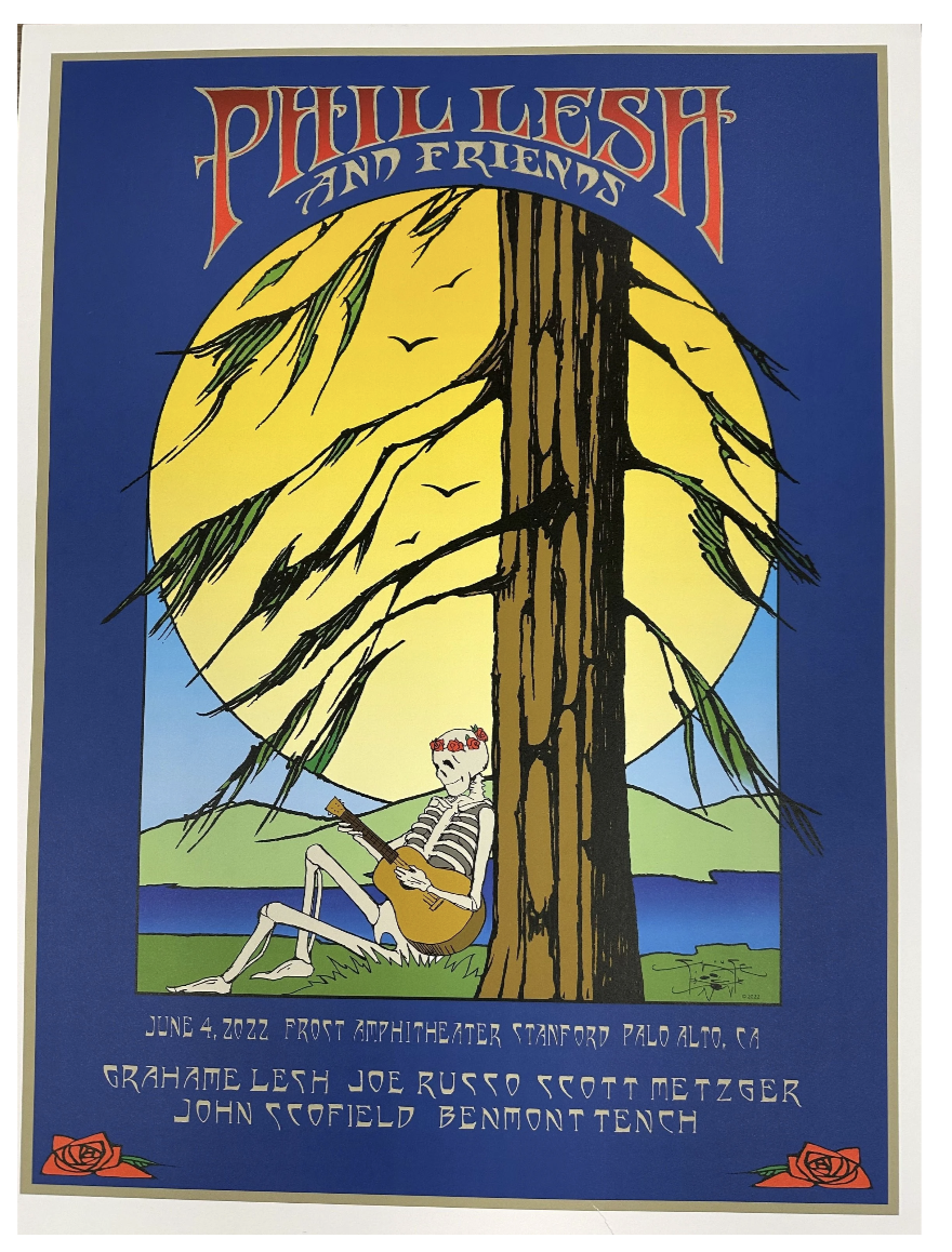 Phil Lesh & Friends / Stanley Mouse Poster - 6.4.22 The Frost Amphitheater