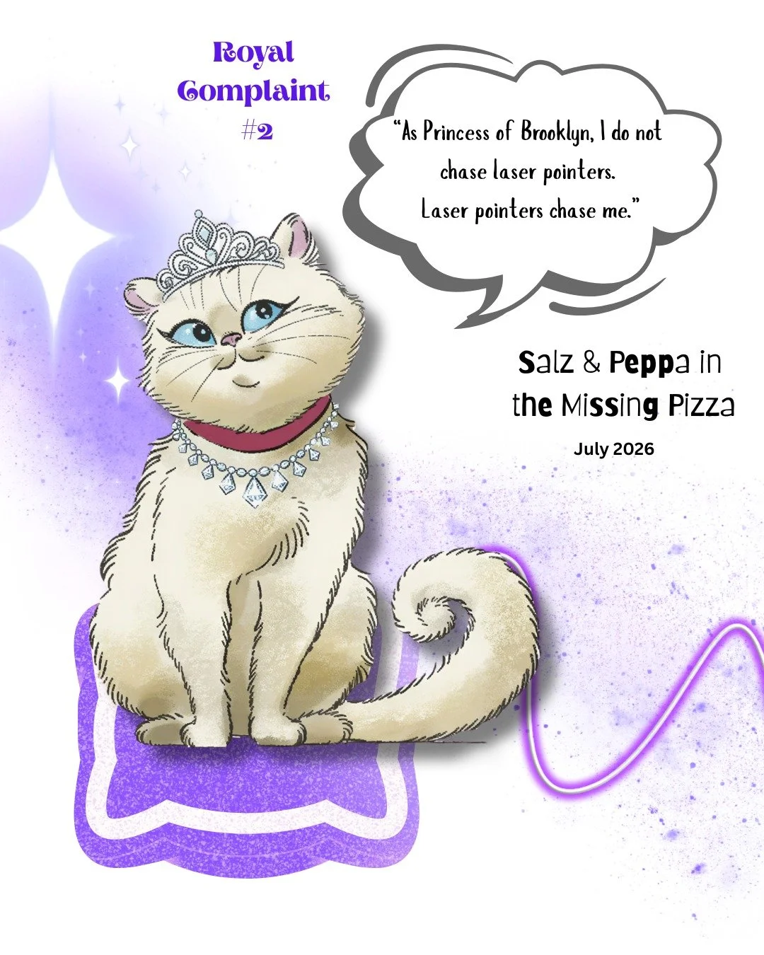 👑 Royal Announcement from Her Feline Majesty 👑

"Let's clear up a ridiculous rumor.

I don't chase laser pointers.

They chase me.

Please try to keep up."

Salz accepts admiration, gourmet treats, and respectful applause. She d