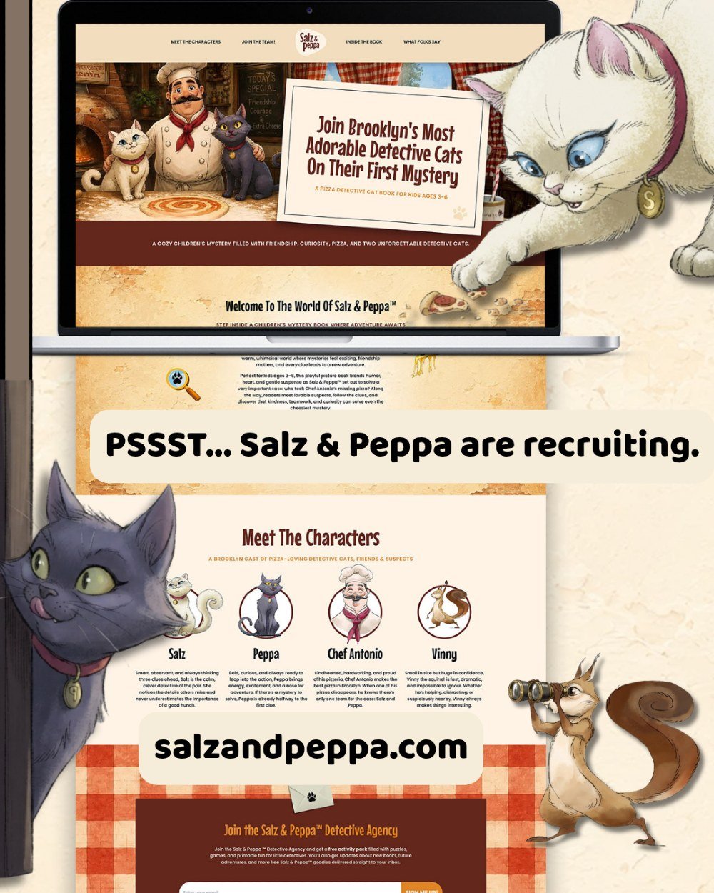 PSSST... Salz &amp; Peppa are recruiting. 🔎🐾

Does your little detective notice EVERYTHING? Ask approximately 47 questions before breakfast? Consider a missing cookie a case worthy of immediate investigation?

The Salz &amp; Peppa Detective Agency 