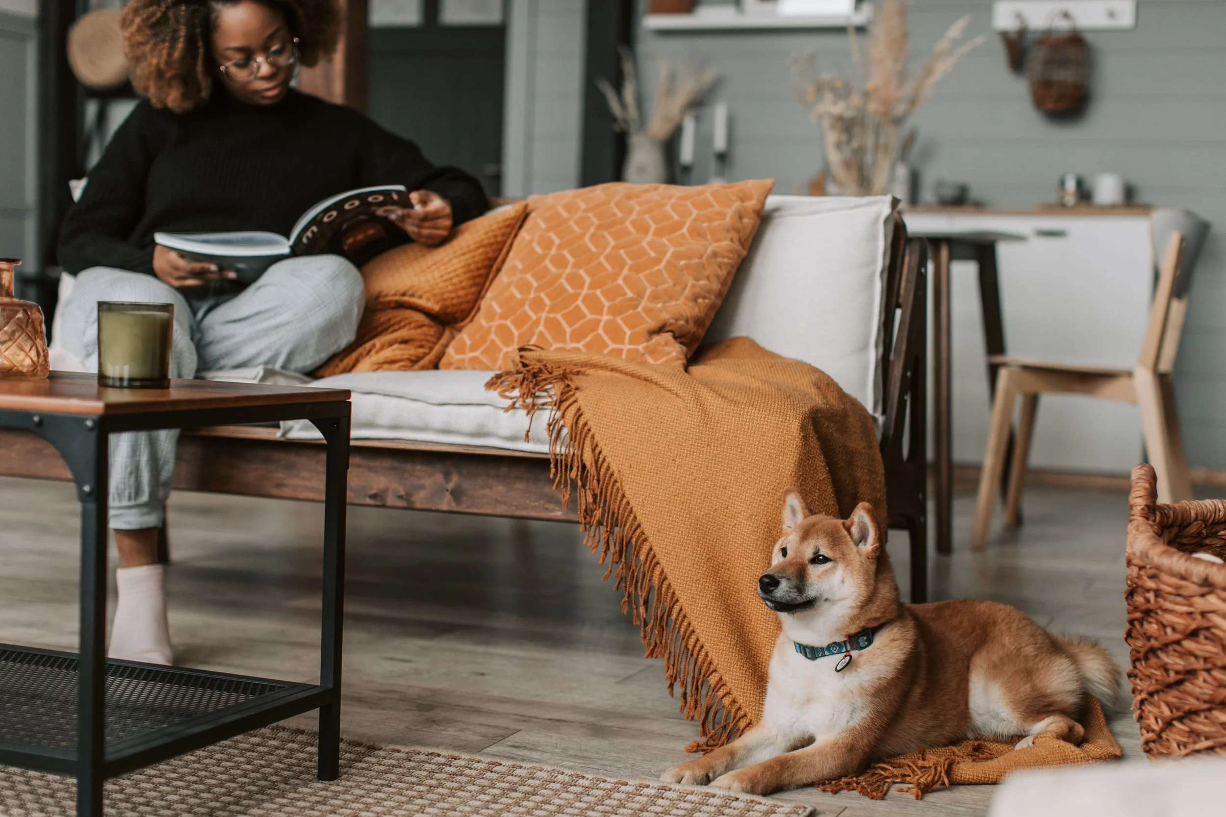 woman sitting at home during fall equinox | The Sectional