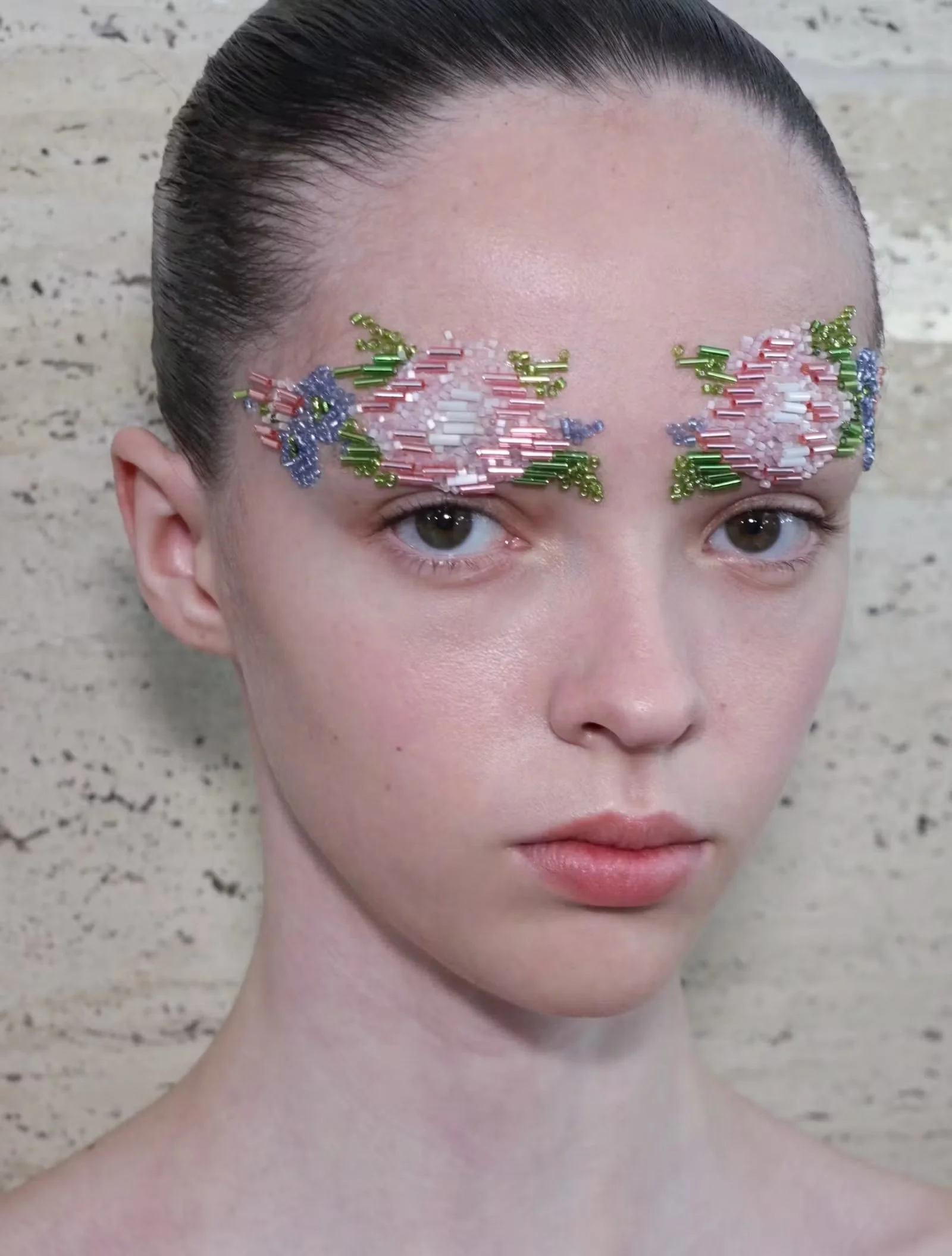 Simone Rocha Brings Whimsy to London Fashion Week With Embroidered Eyebrows