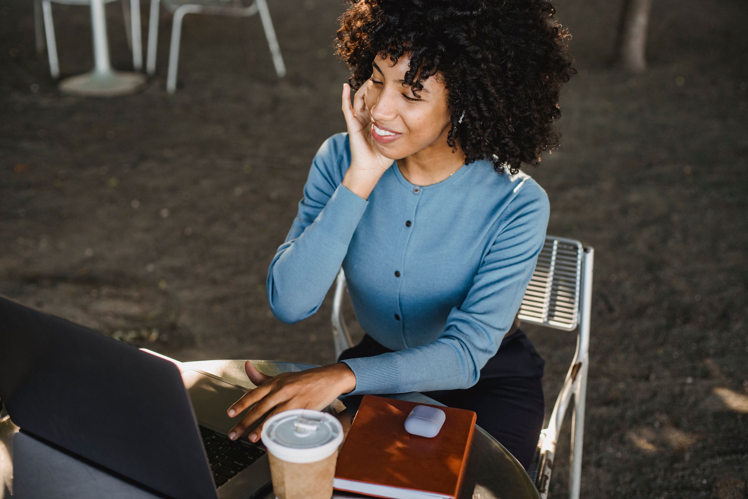 woman working outside without afternoon crash | The Sectional