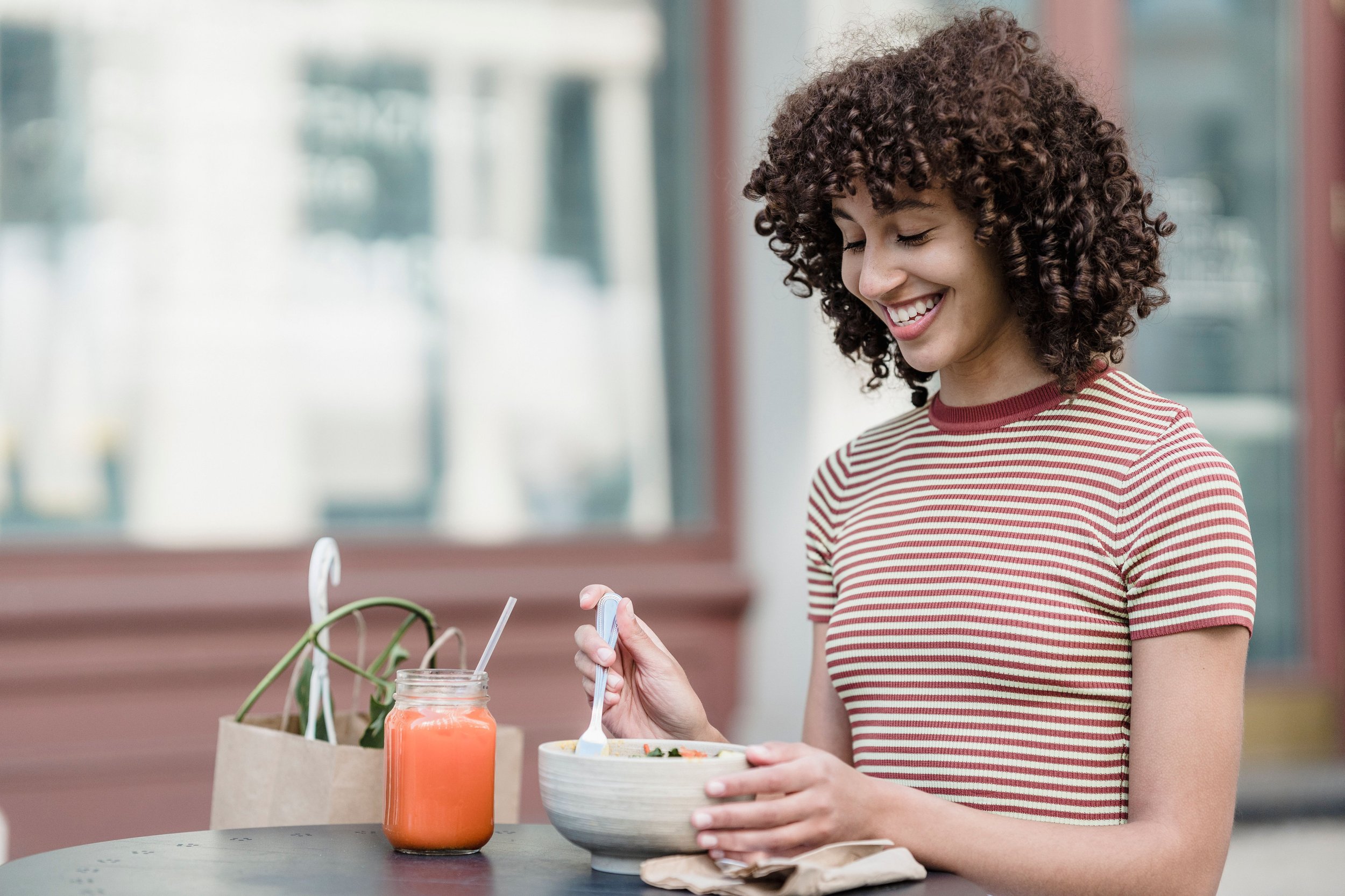 woman eating healthy food | The Sectional