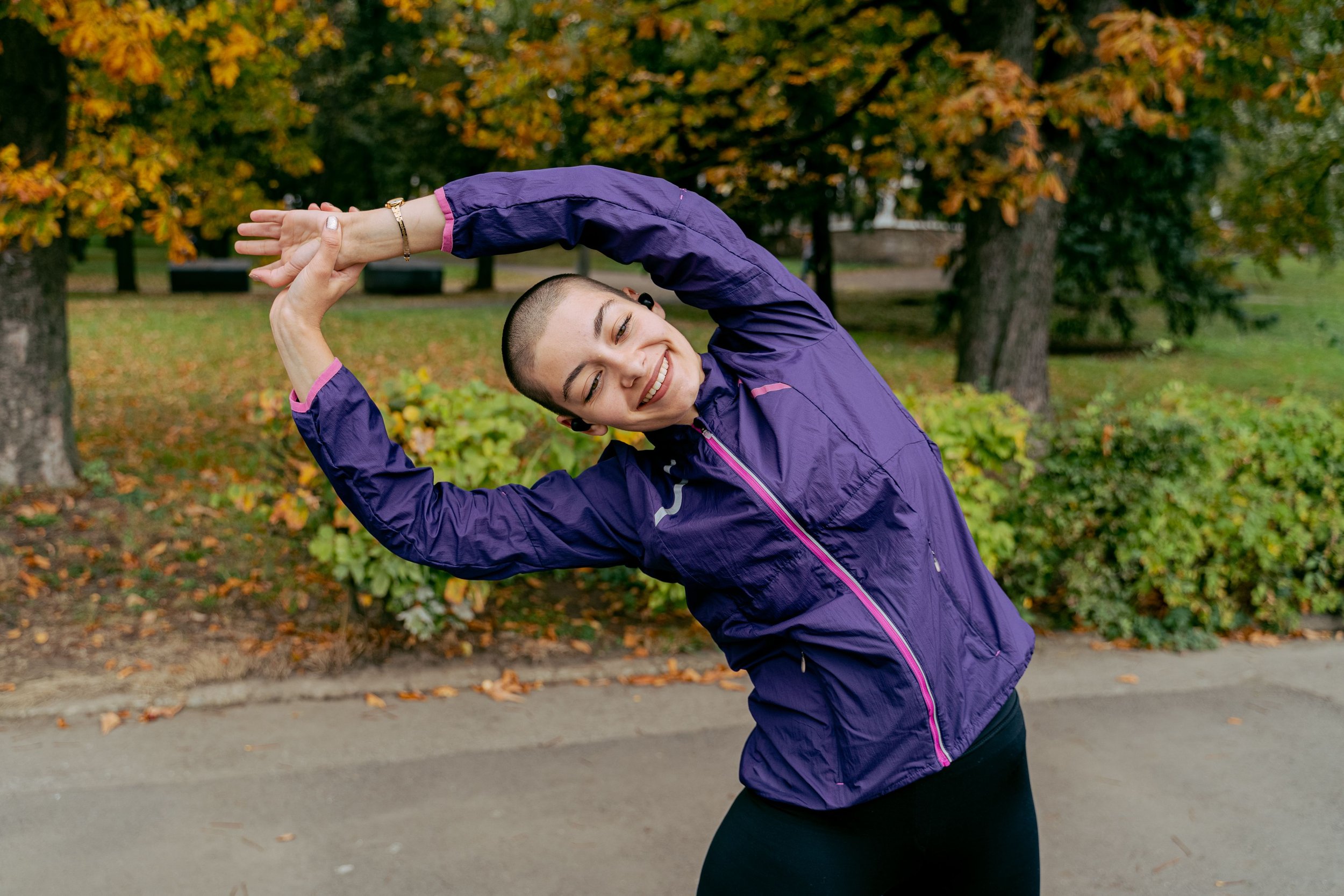 woman working out in fall weather | The Sectional