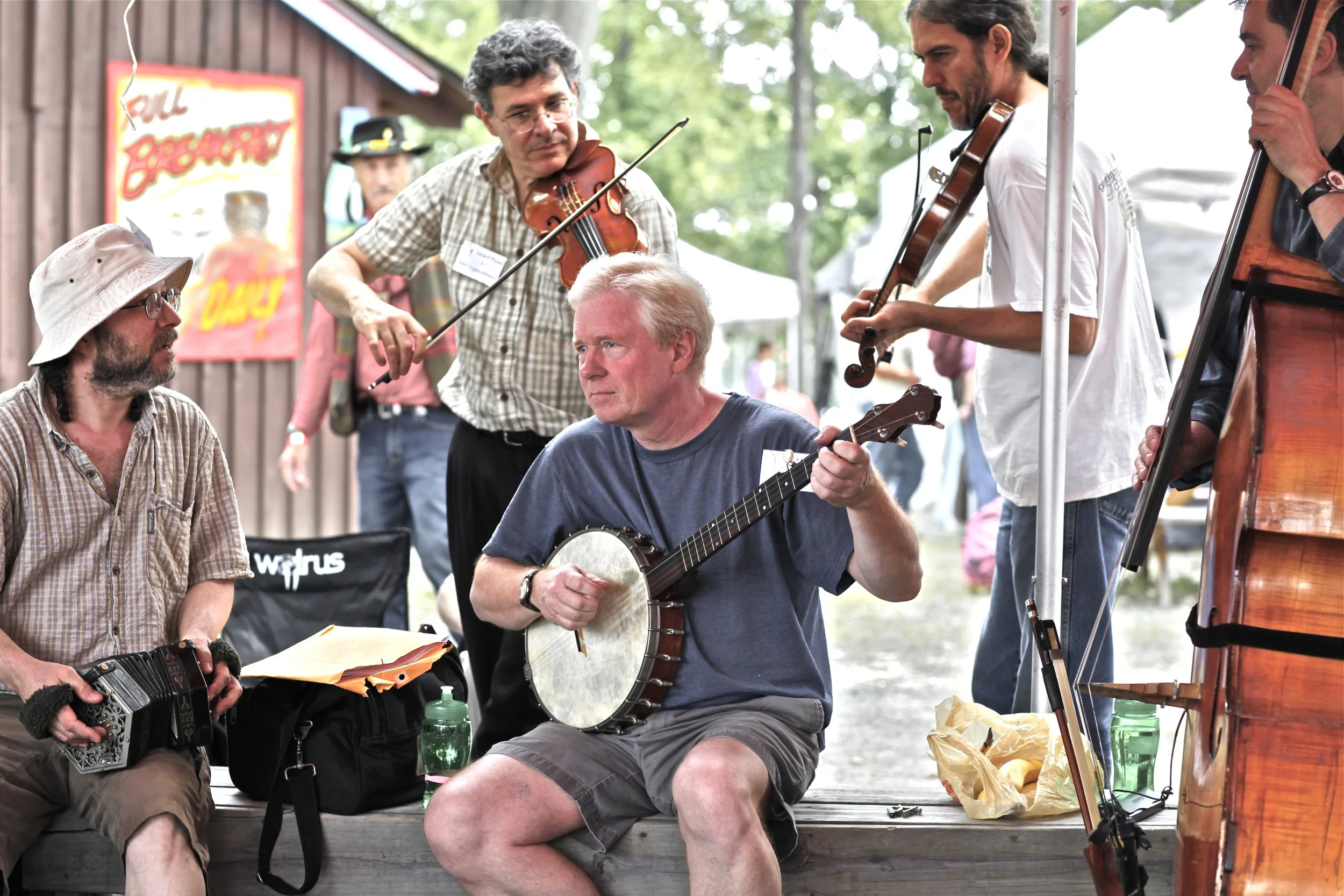 Grand Picnic Folk Ensemble Playing an Outdoor Festival