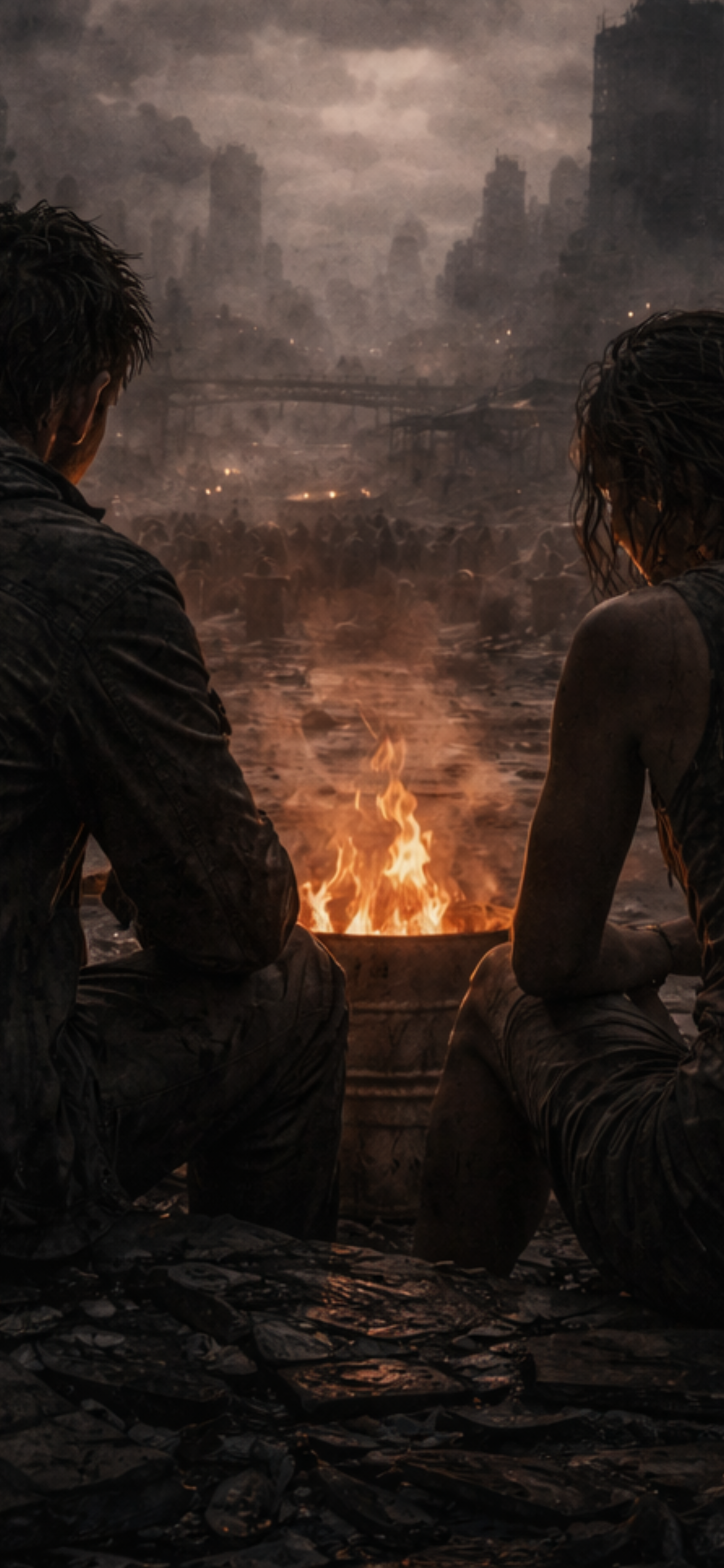 Zach and Nora by Fire