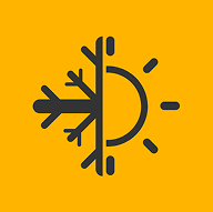 icon of half snowflake and half sun