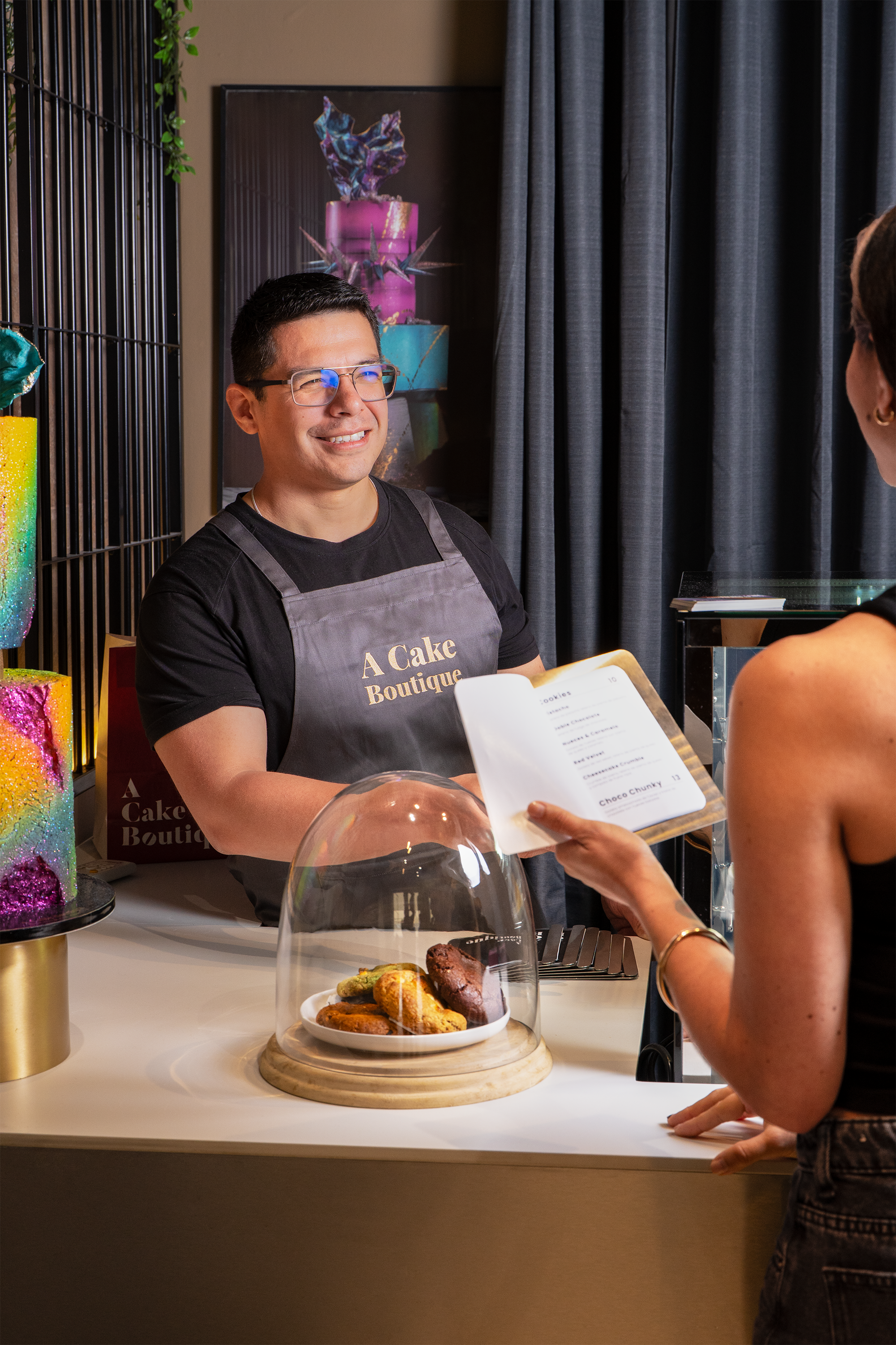 Interior de la cafetería A Cake Boutique en Miraflores Lima