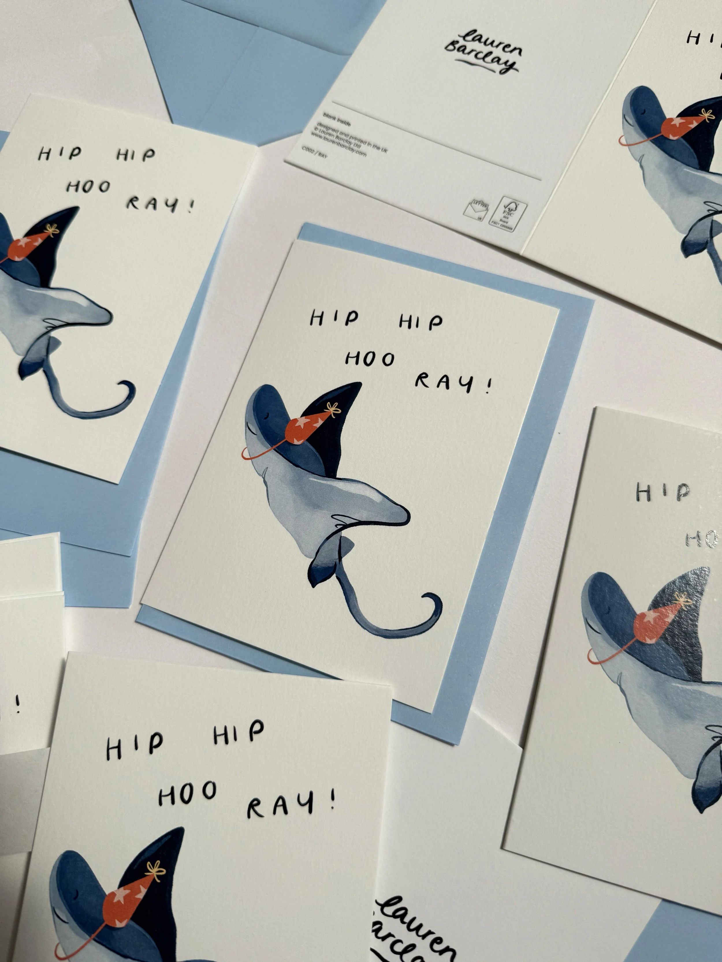 birthday sting ray pun card - hip hip hooray.jpg
