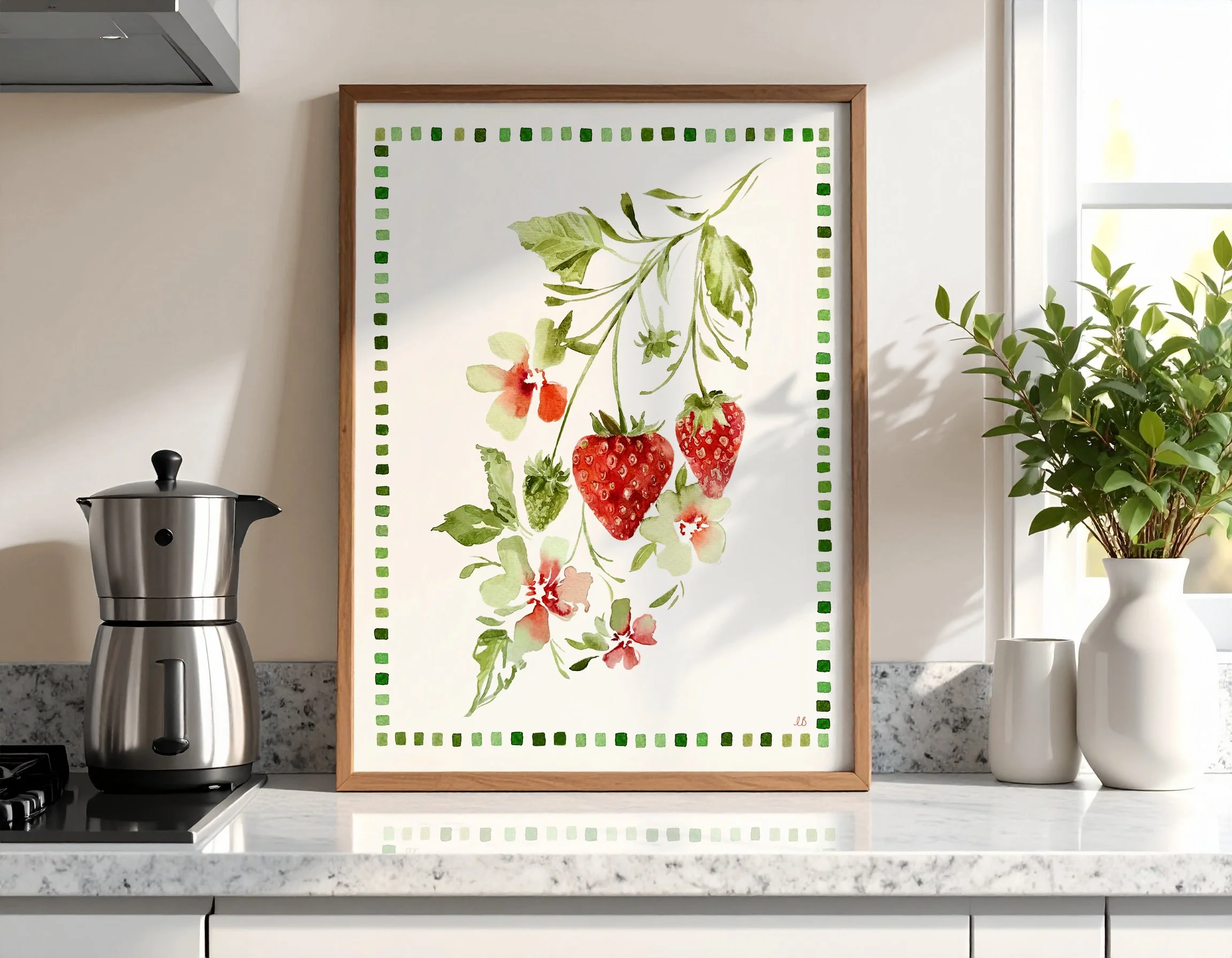 Watercolour Strawberries