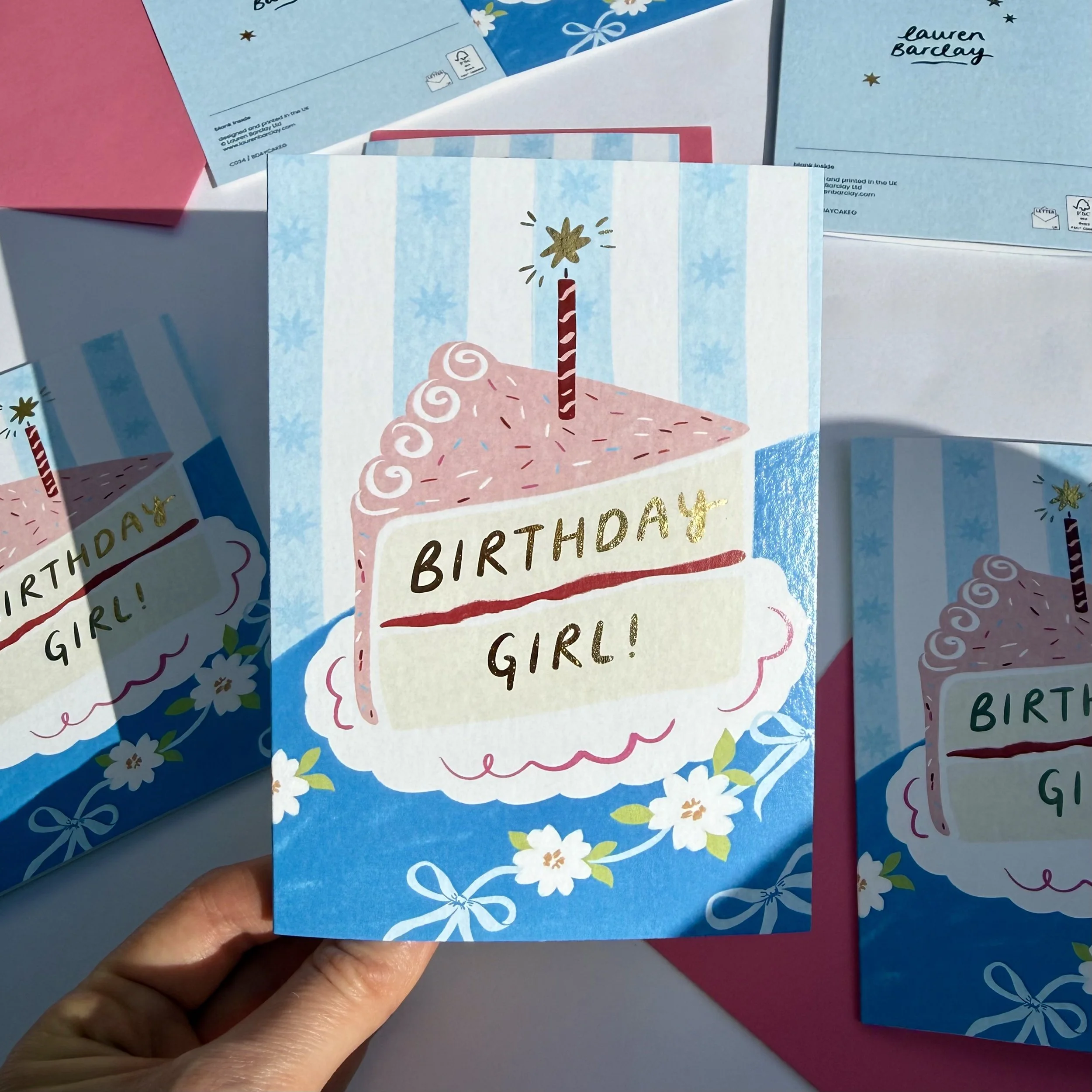 Birthday Girl Cake Card