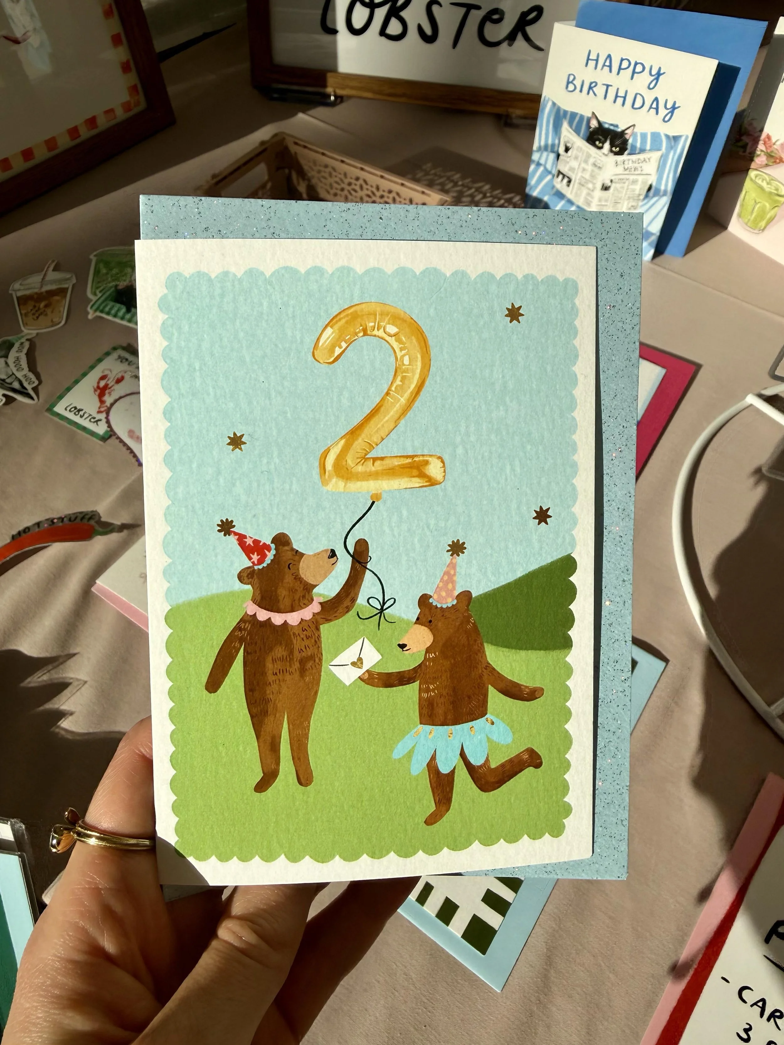 number 2 two age brithday card cute teddy bears.jpg