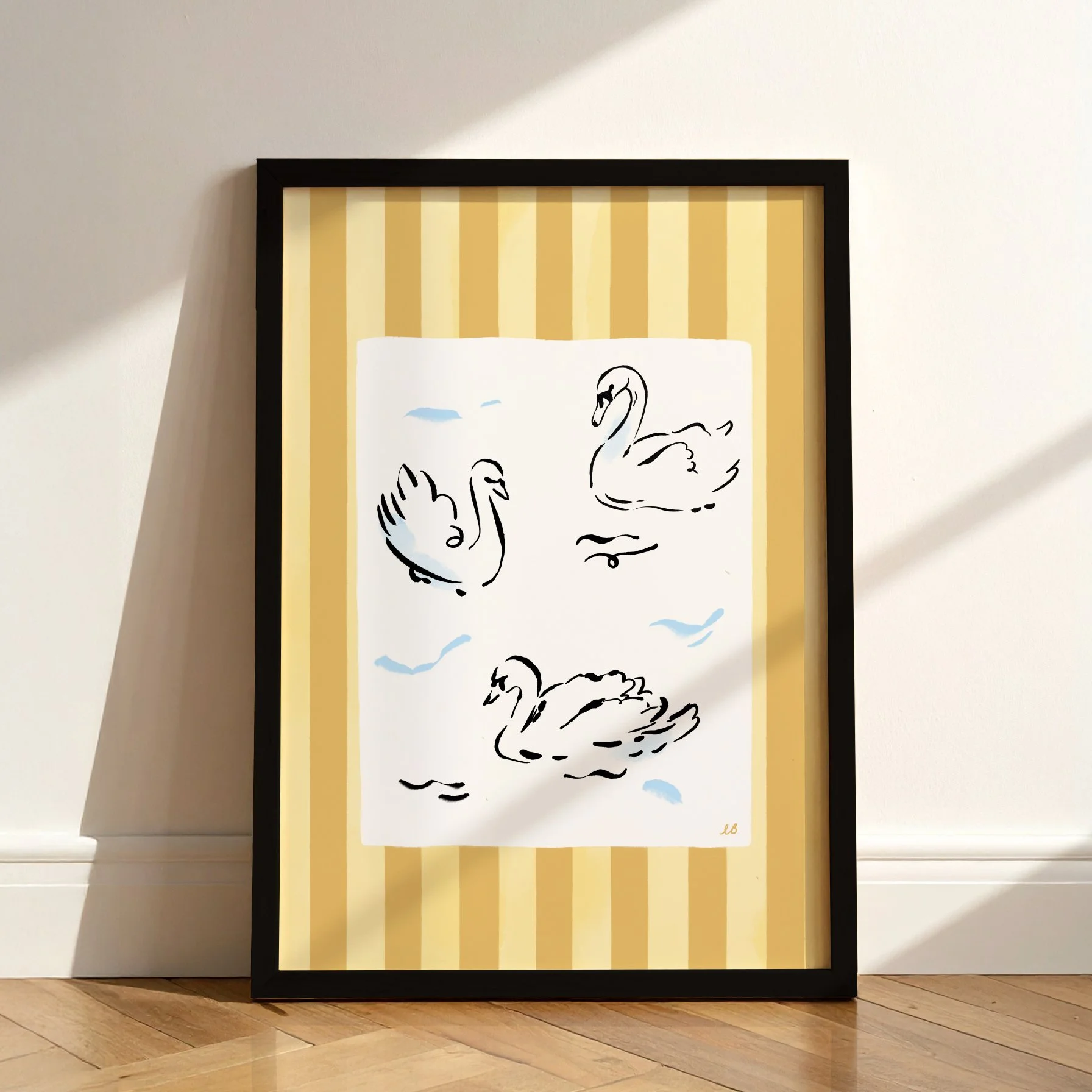 swans print striped nursery.jpg