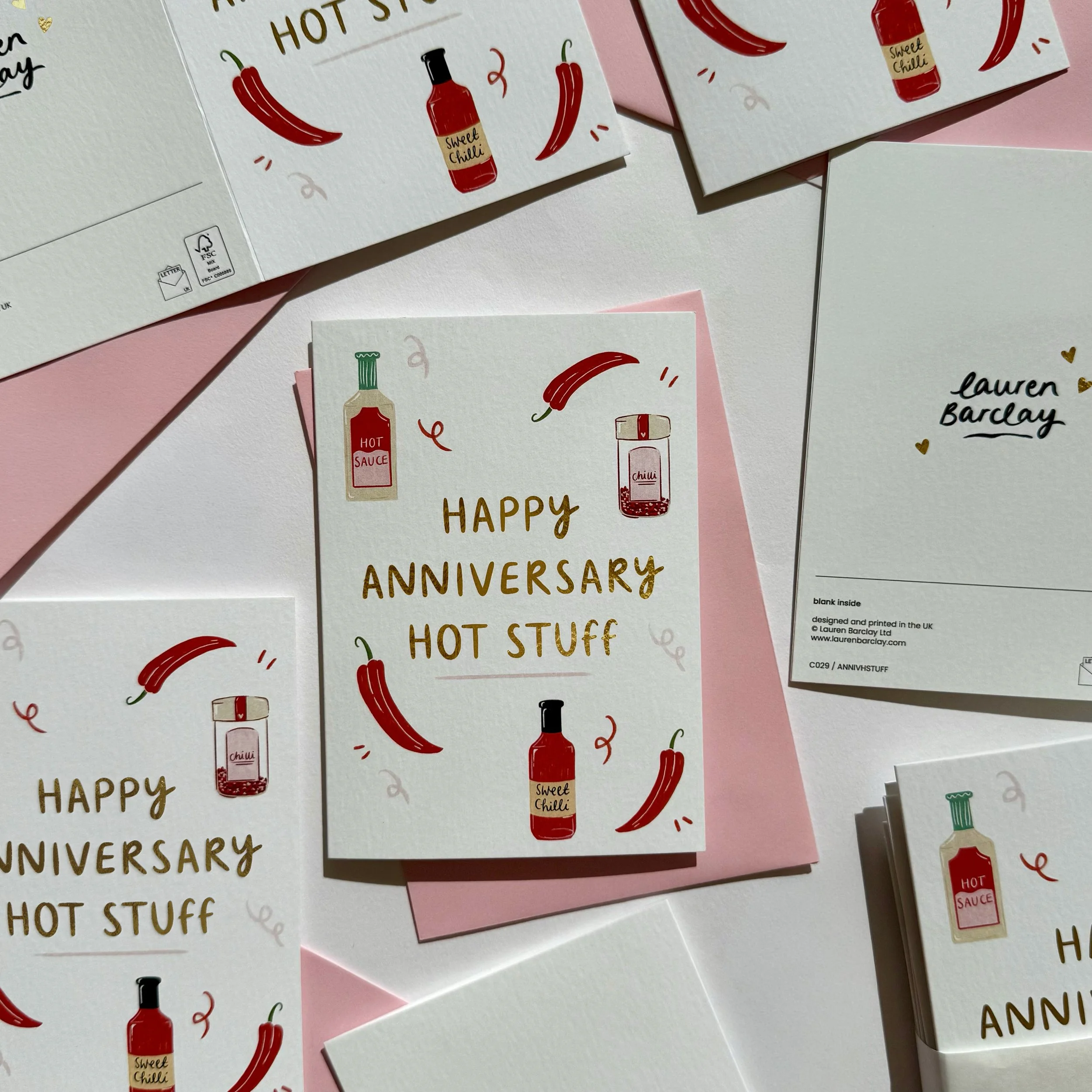 Hot Stuff Anniversary Card