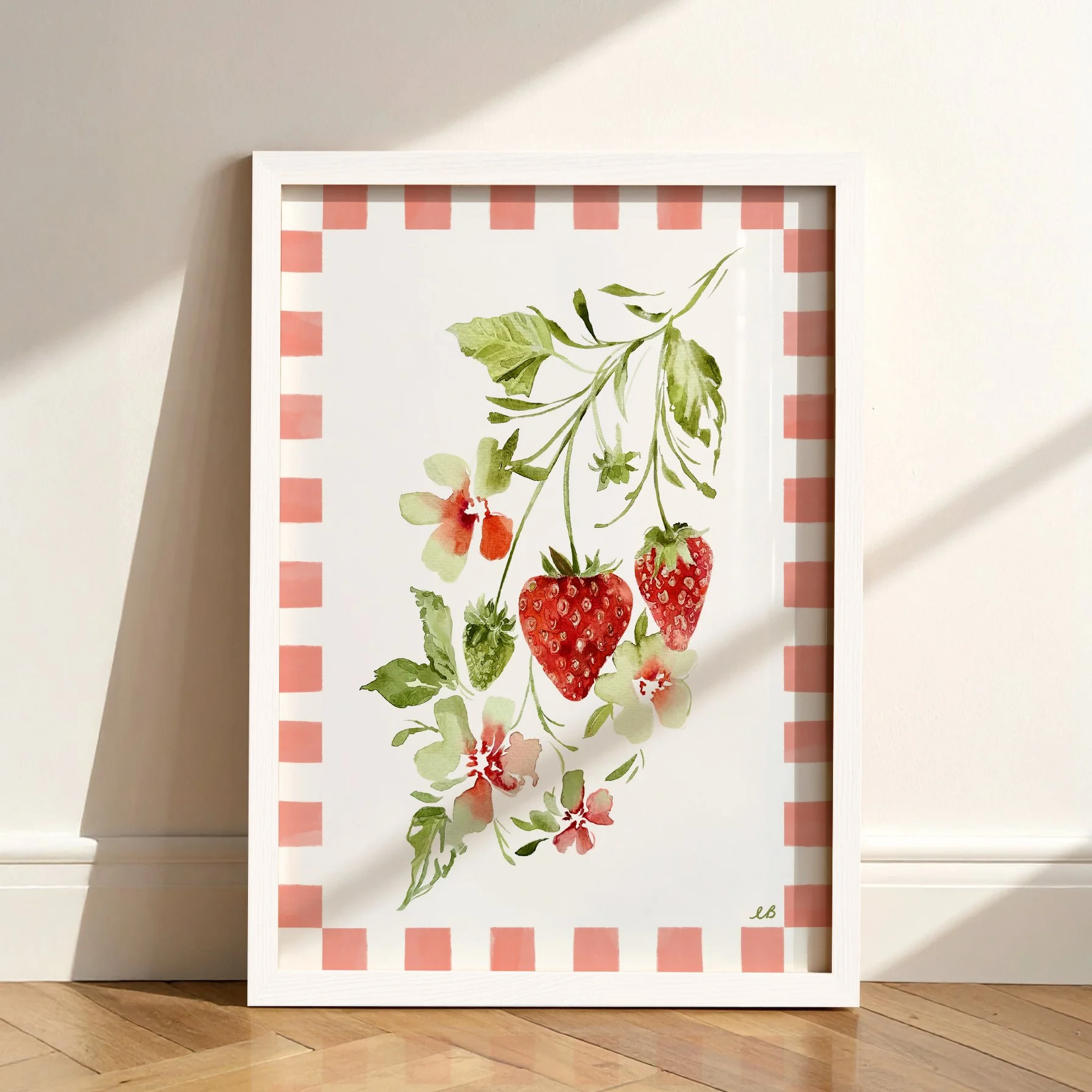 KITCHEN WALL ART STRAWBERREIS WATERCOLOUR ART PRINT.jpg