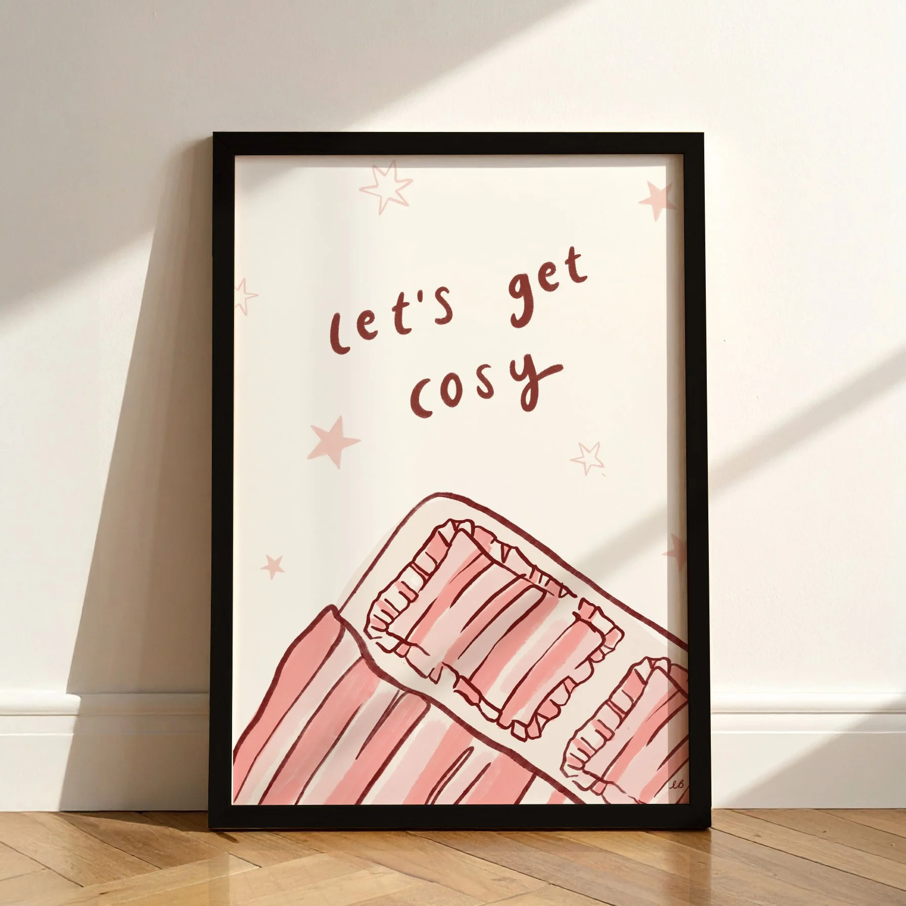 striped pink bedding poster cute trendy.jpg