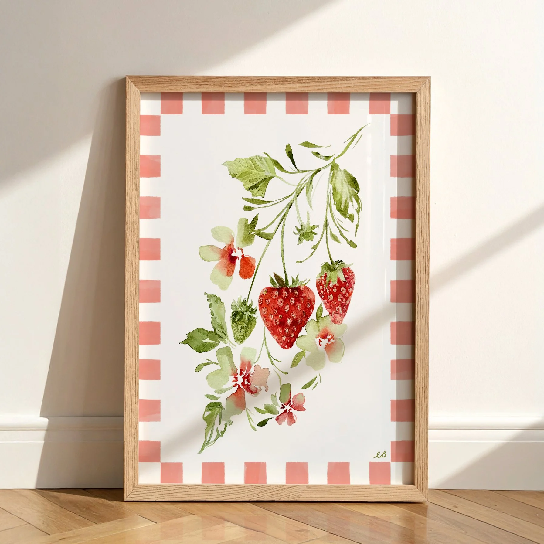 WATERCOLOUR ART PRINT STRAWBERREIS FRUIT POSTER.jpg