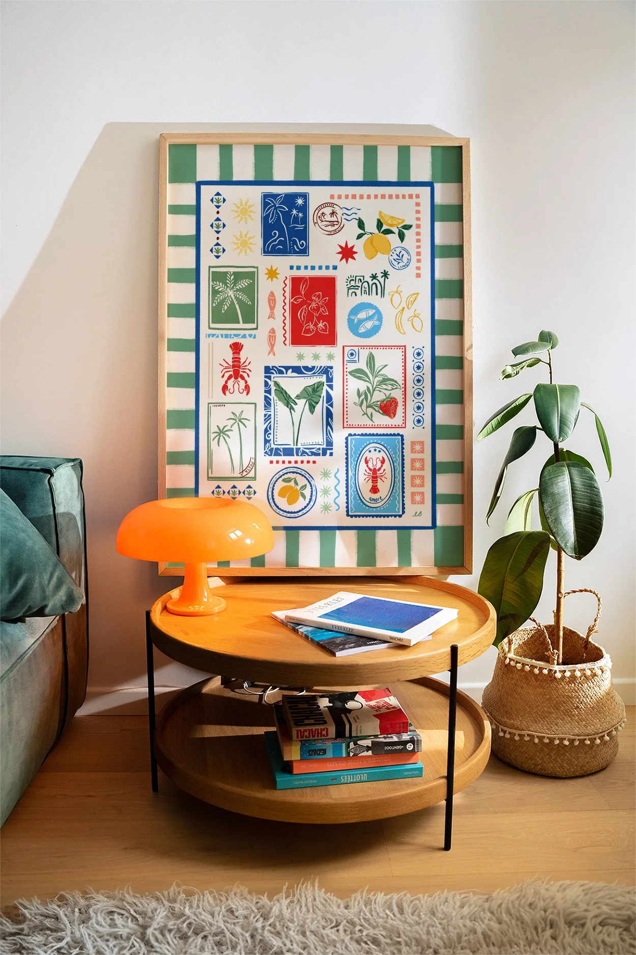 BEACH CLUB WALL ART POSTCARD SOUVENIRS PRINT.jpg