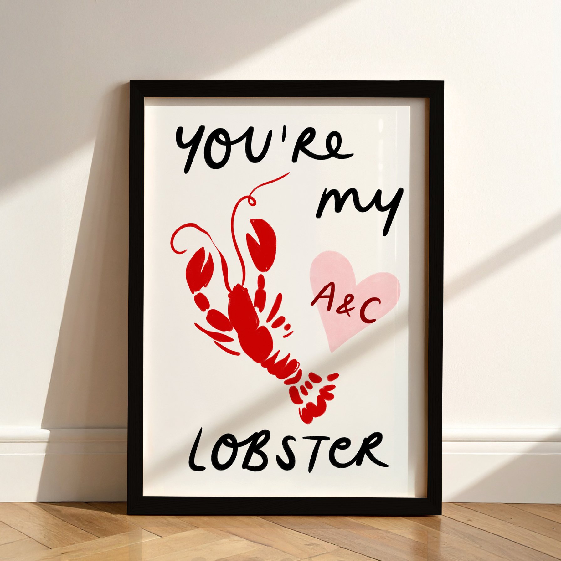 LOBSTER PRINT CUSTOM INITIALS PERSONALISED GIFT.jpg