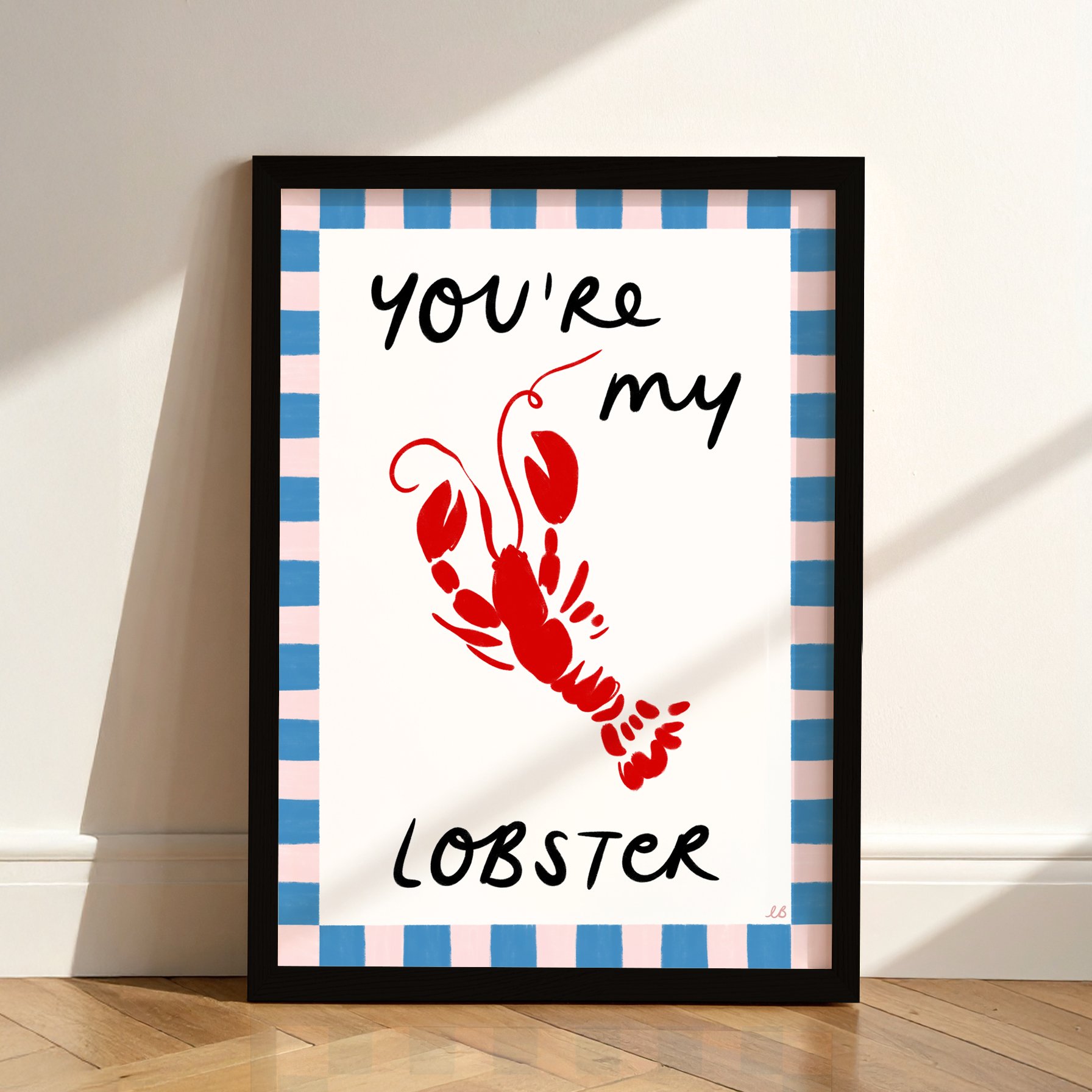 LOBSTER WALL ART ILLUSTRATED POSTER HOME.jpg