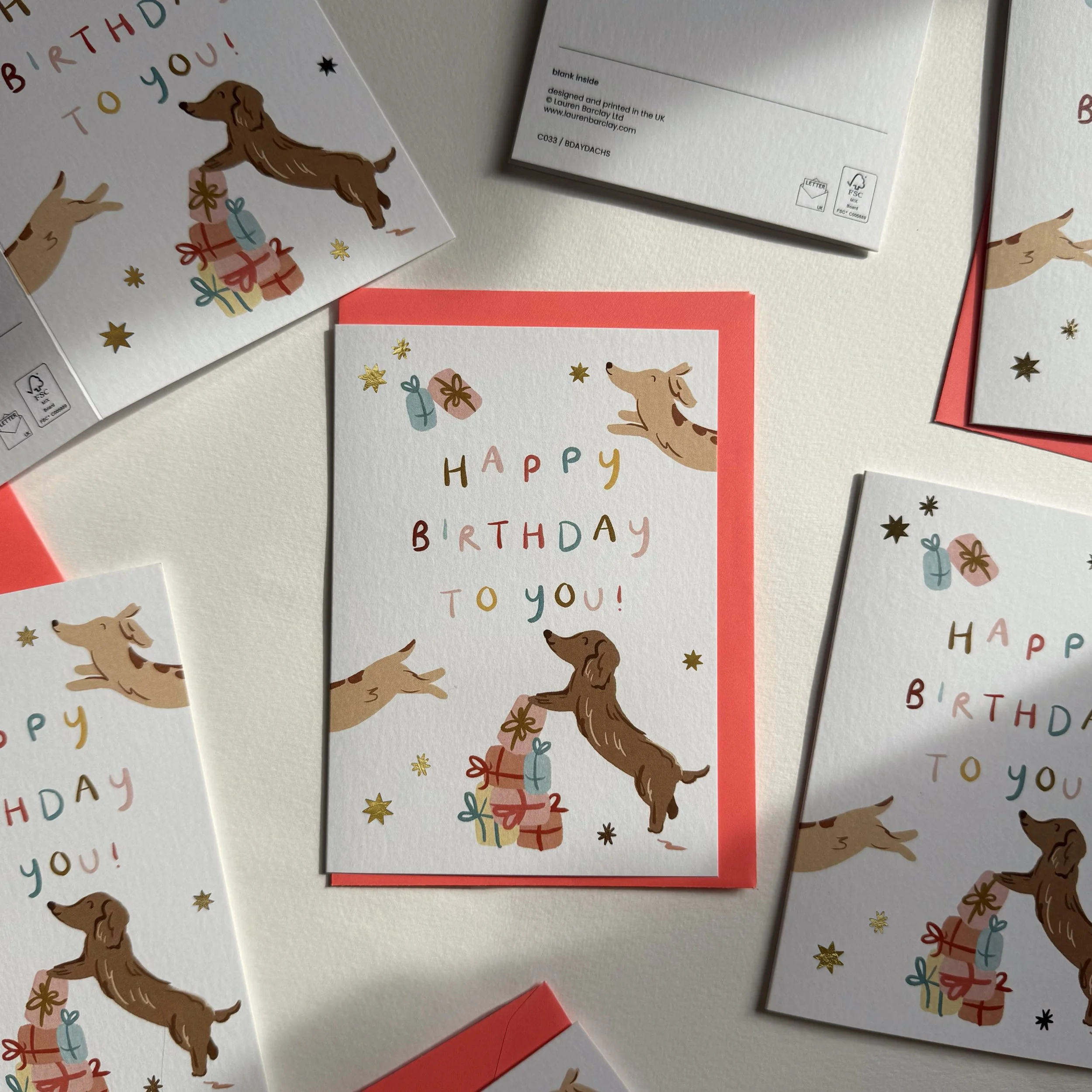 dog gift for her birthday card illustrated gold foil.jpg
