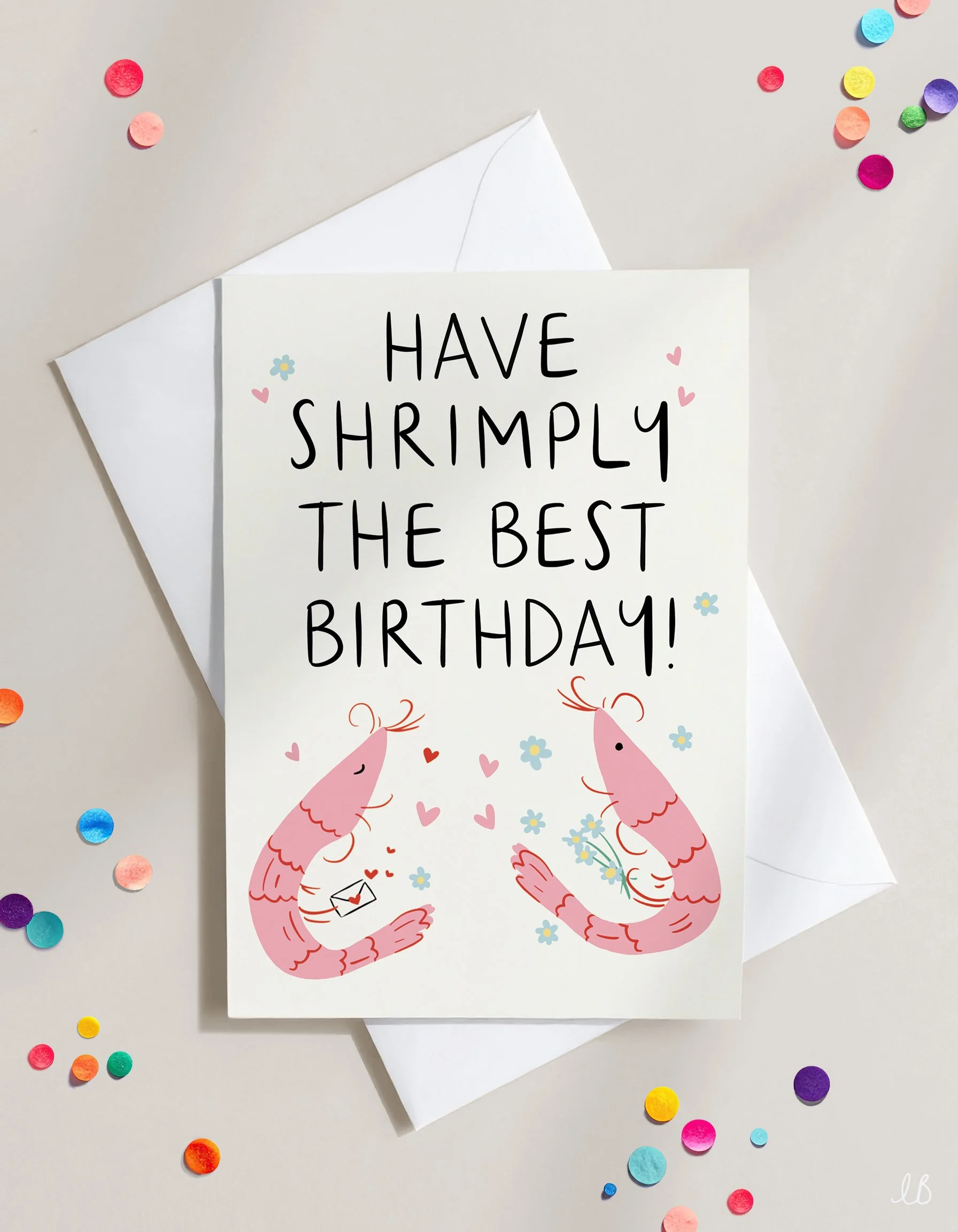 Shrimply The Best Birthday Card