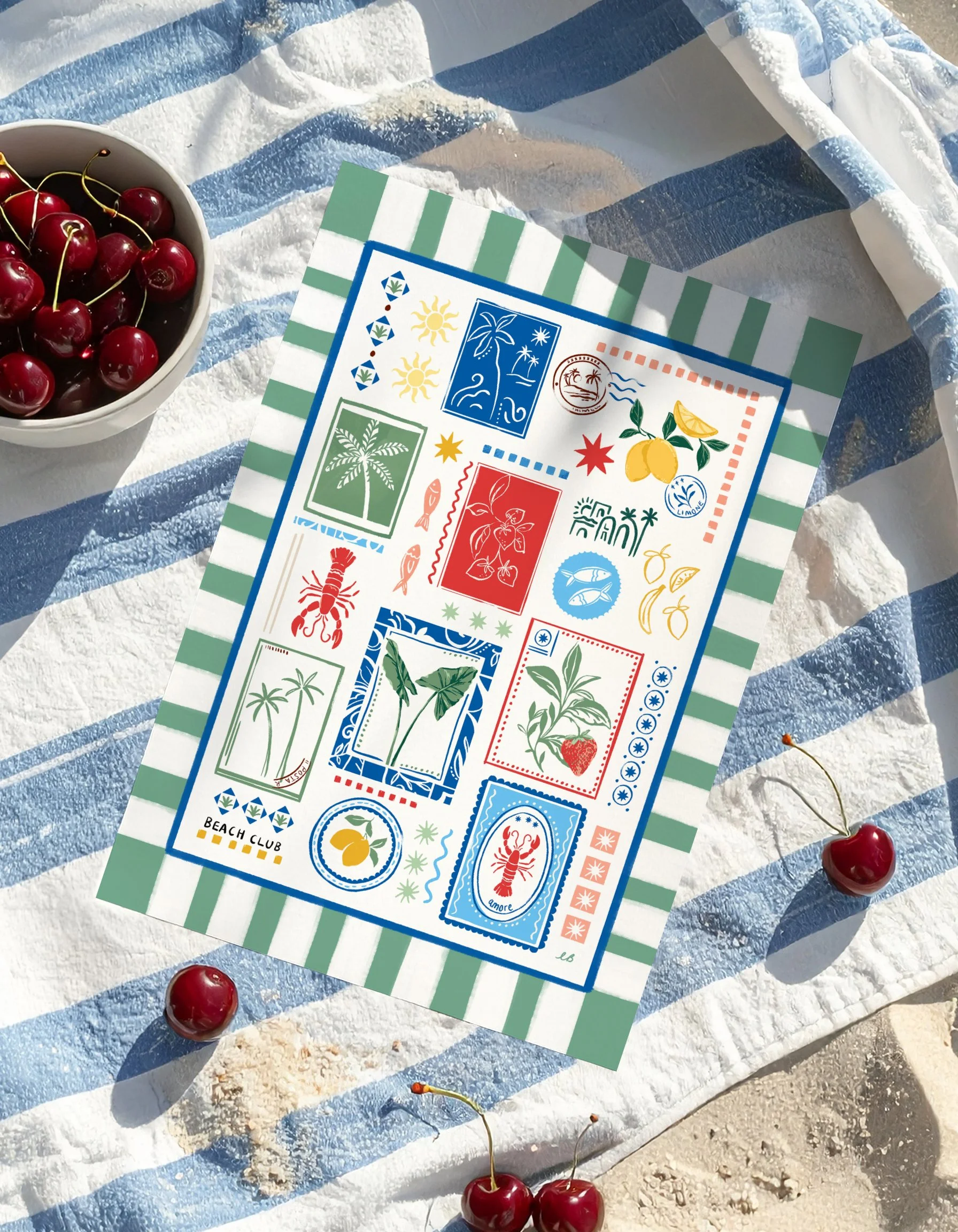 TROPICAL SUMMER WALL ART PRINT BEACHY.jpg