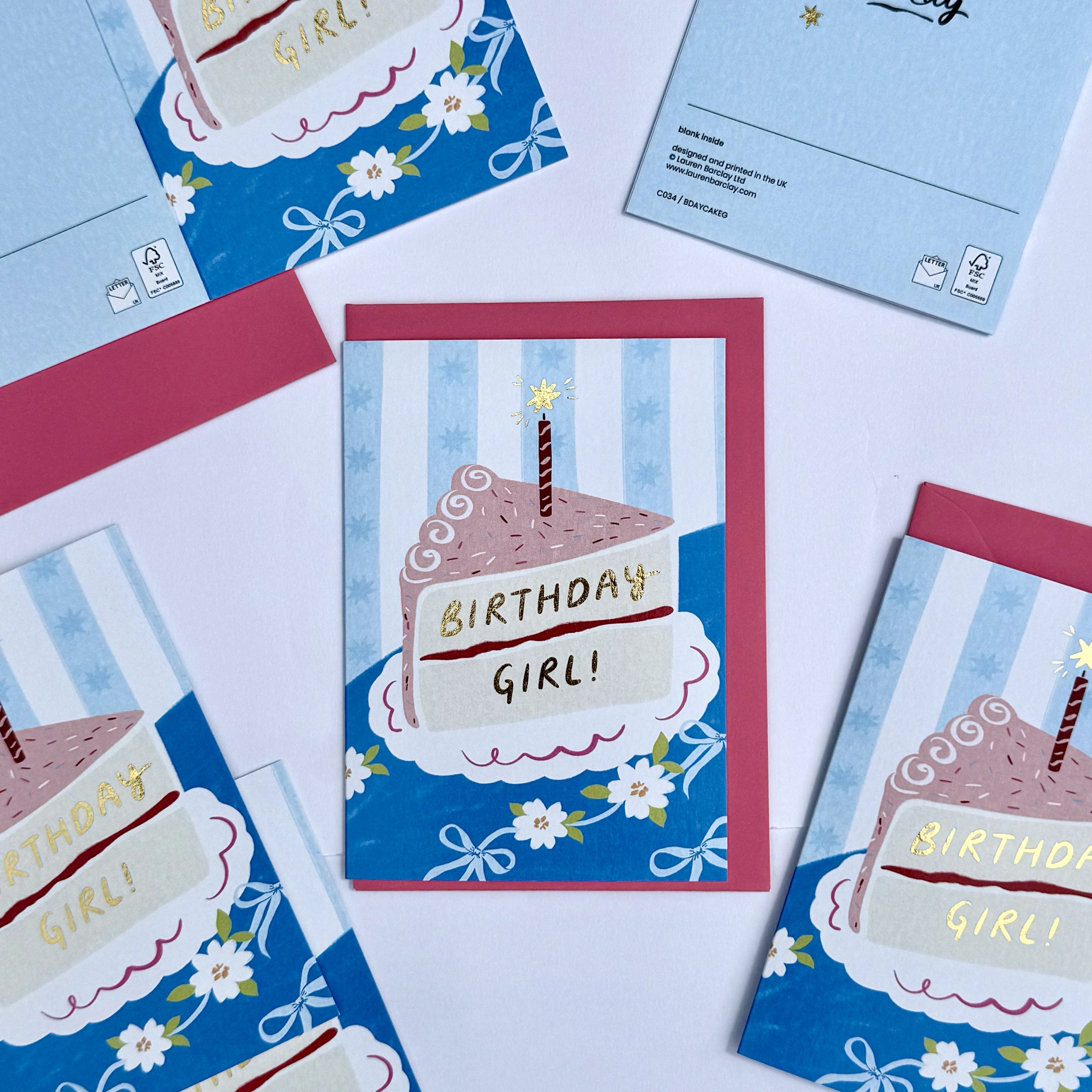birthday girl cake card for her gold foil.jpg