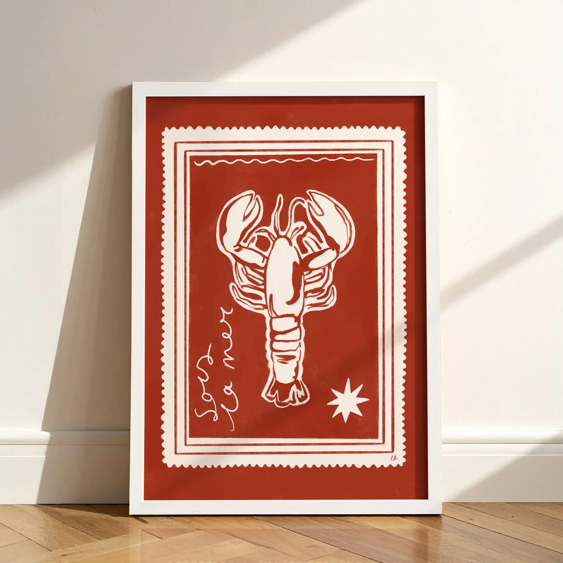 lobster wall art rust red.jpg