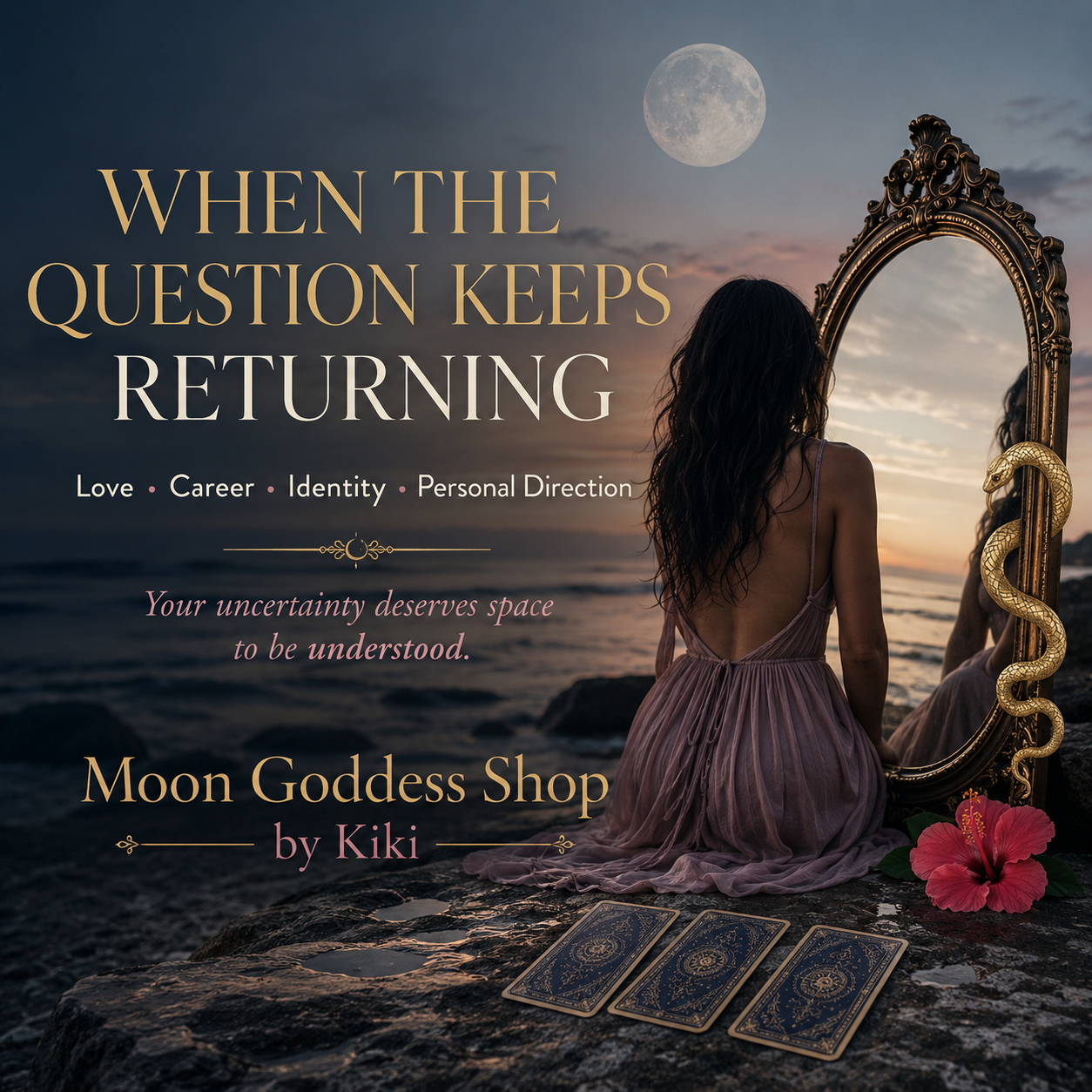Moon Goddess Clarity — Personalized Tarot Reading | 1–3 Questions