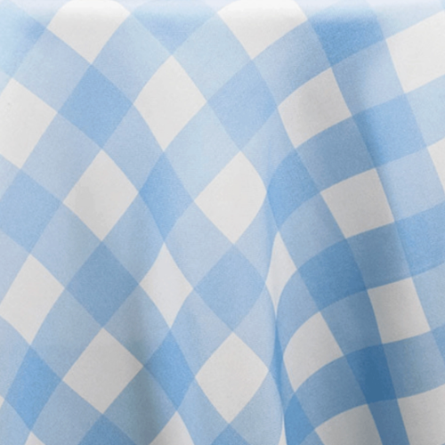 Buffalo Check Light Blue Linen