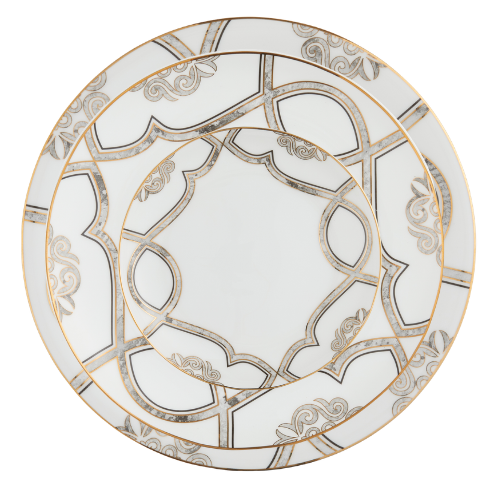 Isabella china, stack of three dishes