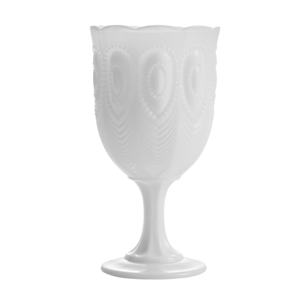 BIANCA MILK GLASS OPAQUE GOBLET