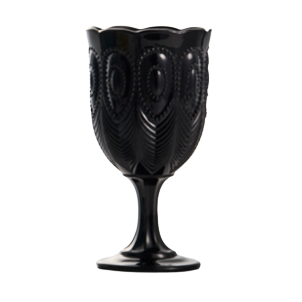BIANCA NOIR GLASS OPAQUE GOBLET