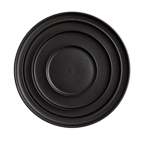Onyx Ridge Stoneware. Four stacked plates.