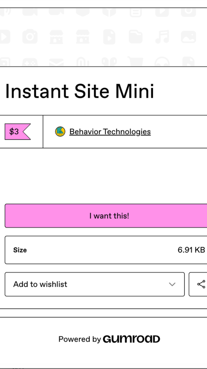 Instant Site Mini