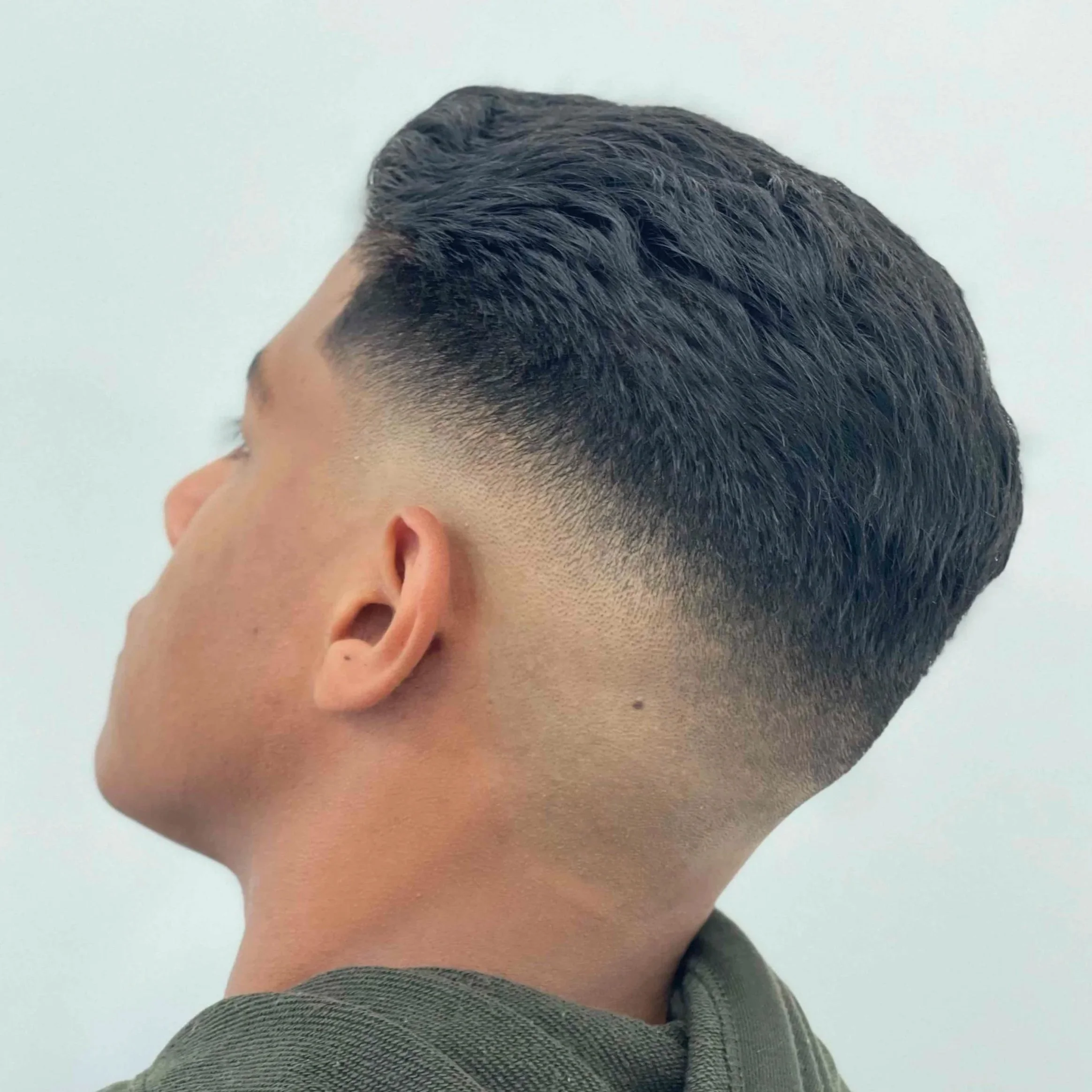 Low skin fade and textured men’s haircut in Leith Edinburgh