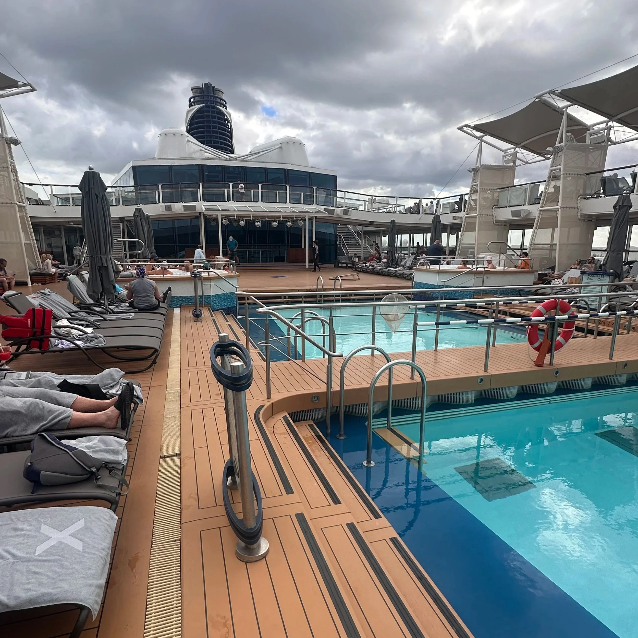 The pool on the Lido Deck on Celebrity Reflection