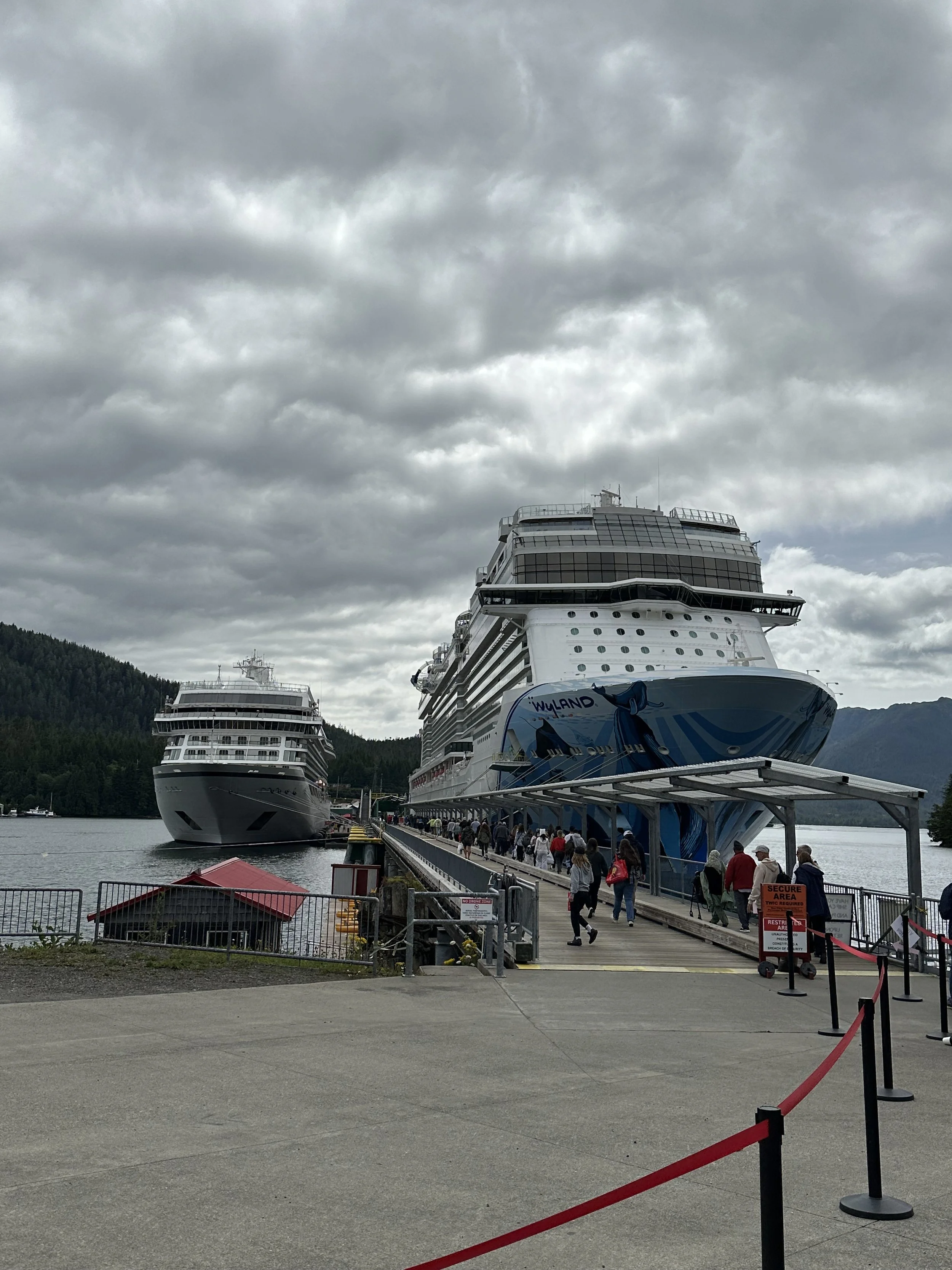 A view of Norwegian Bliss docked at Ward Cove. (Copy)
