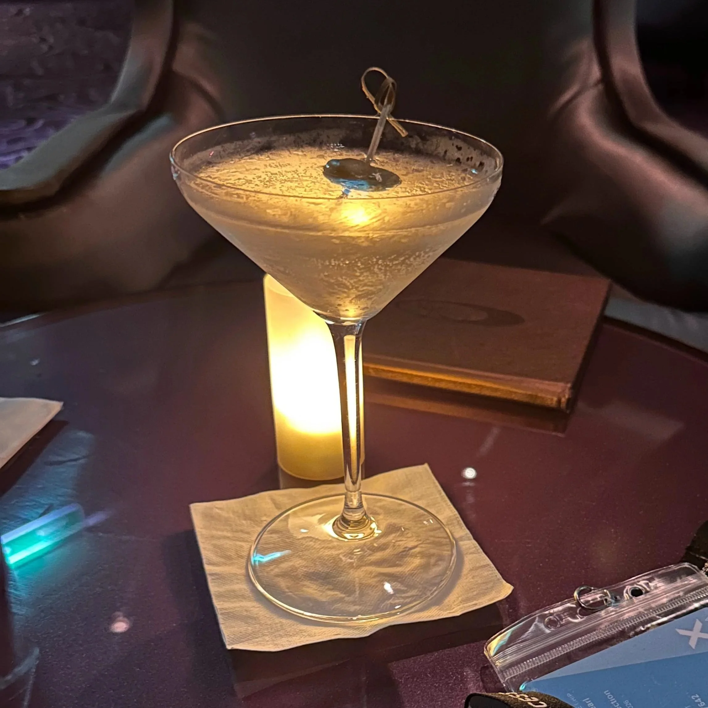 Filthy Martini from the Ensemble Lounge Bar on Celebrity Reflection