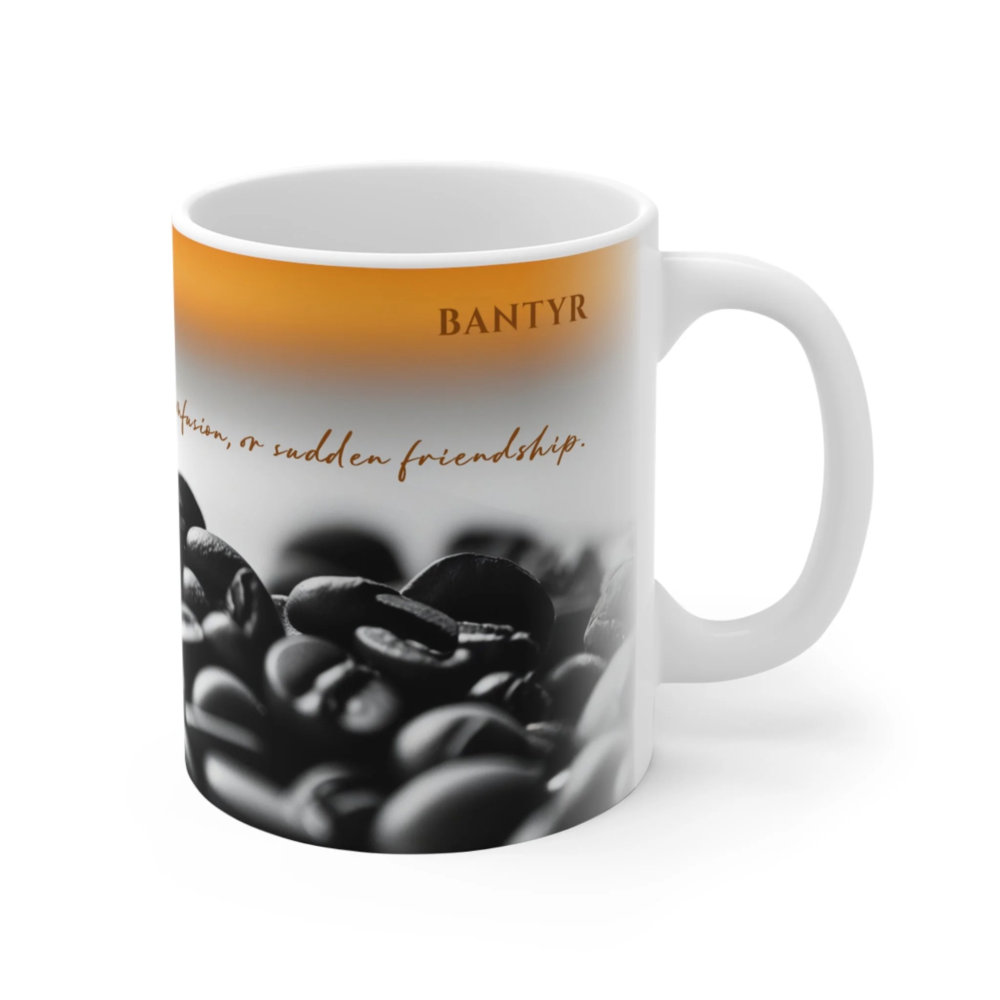 Bantyr™ Coffee Bean Mug — Warning: May Spark Laughter