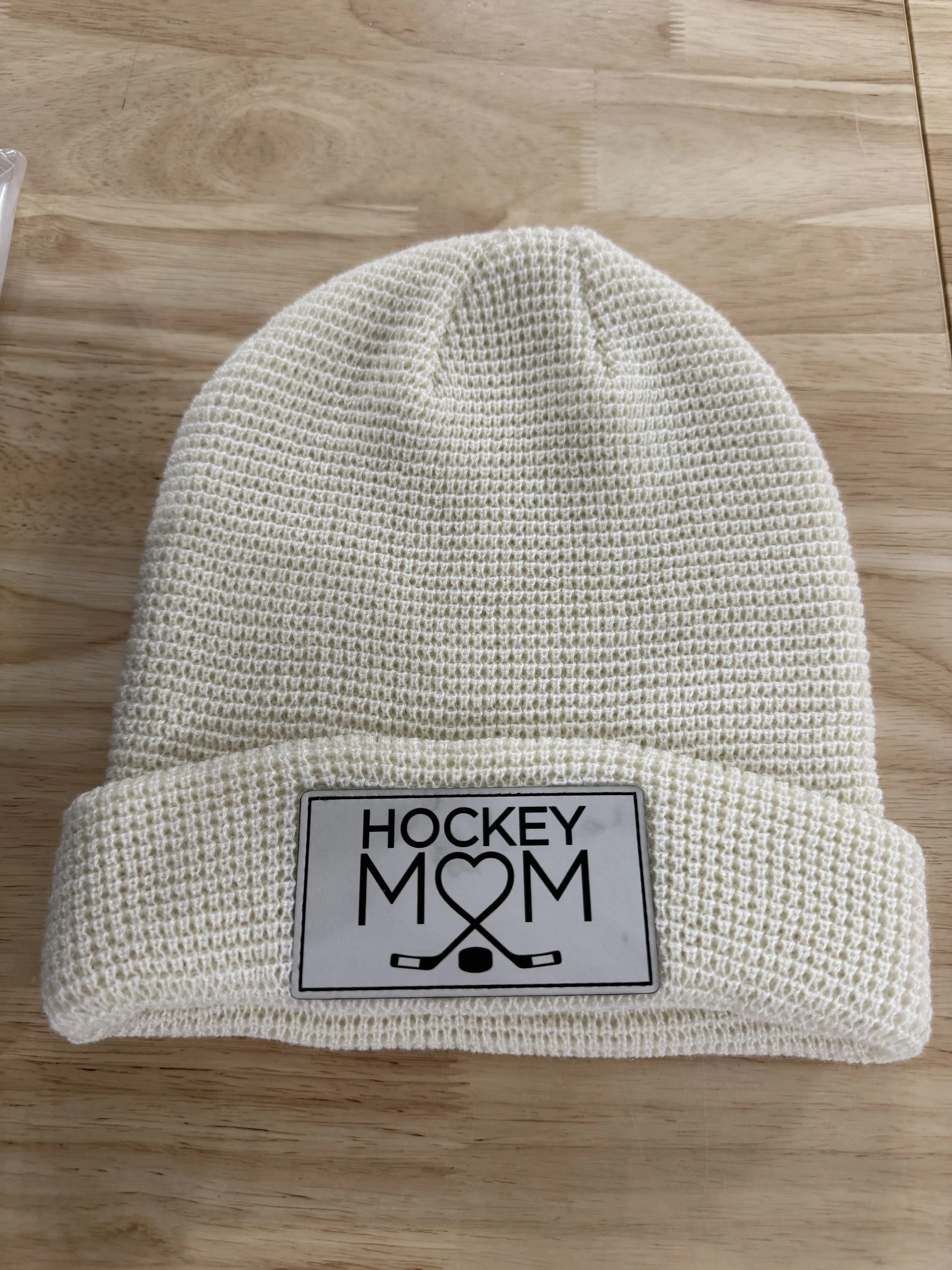 Hockey Mom Beanie (Cream)
