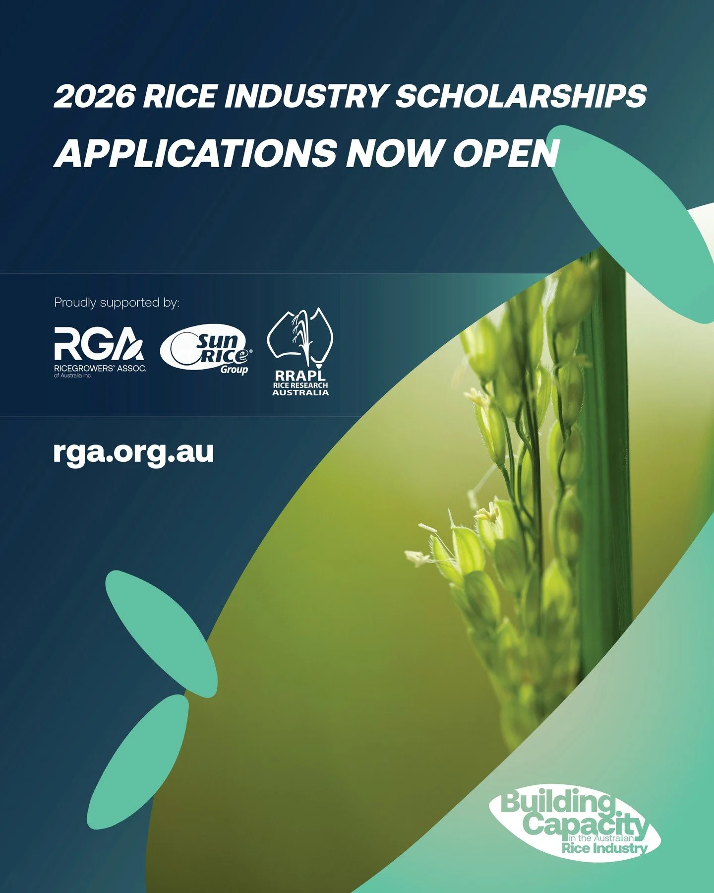 Define Your Future in the Rice Industry! 🌾

Are you ready to make your mark in agriculture and shape the future of rice growing? The Ricegrowers&rsquo; Association of Australia is excited to announce that applications are now open for two prestigiou
