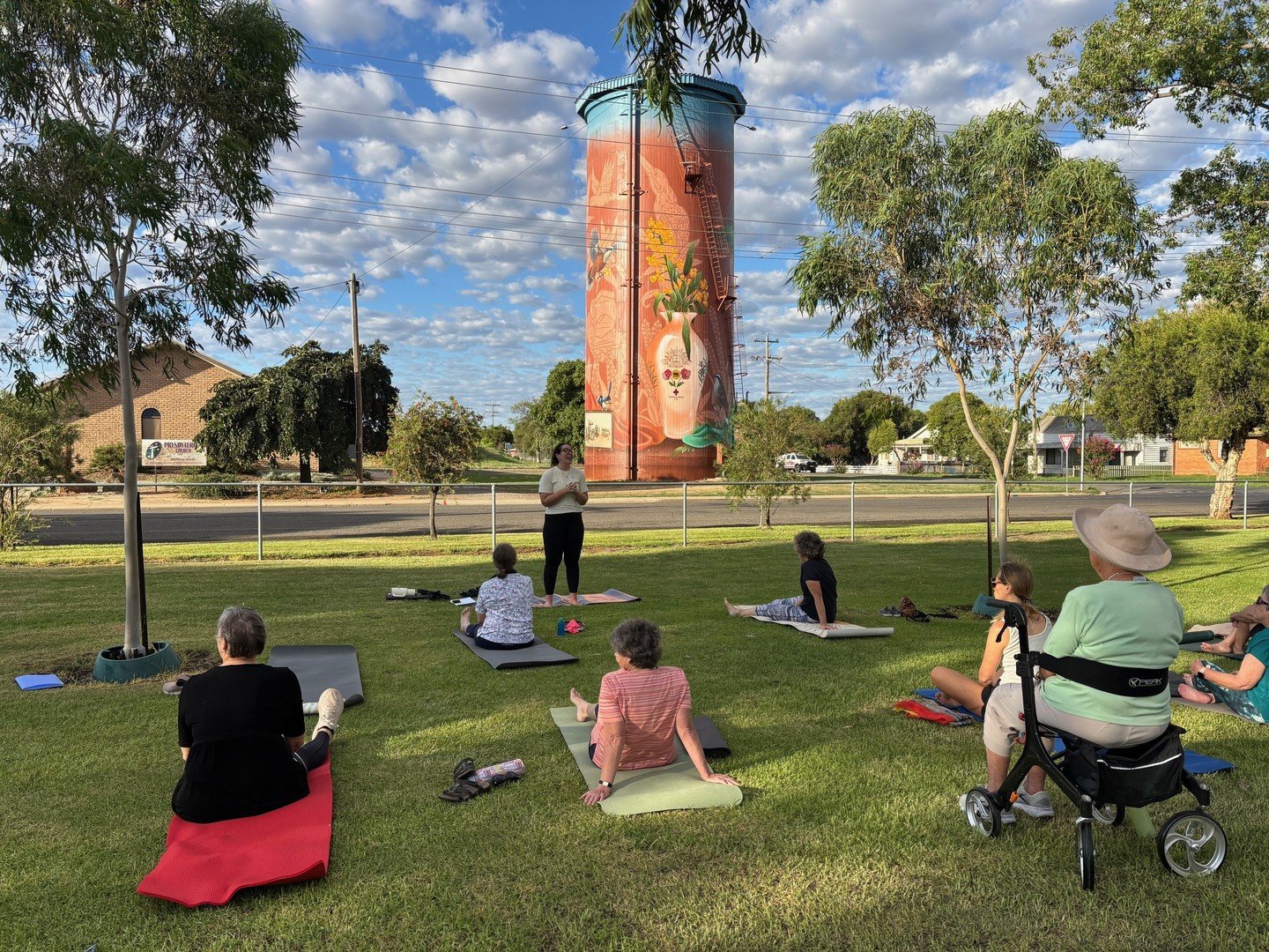 🌿 Connecting with Nature Through Yoga 🌿
Thanks to funding from Murray Irrigation, we enjoyed a beautiful morning of yoga and meditation with Angie Burdge from River Yoga &amp; Pilates at Apex Park, Berrigan.
It was such a joy to practice outdoors w