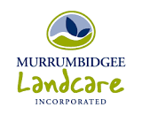 Logo for Murrumbidgee Landcare Incorporated featuring a mountain and water design with the organization name.