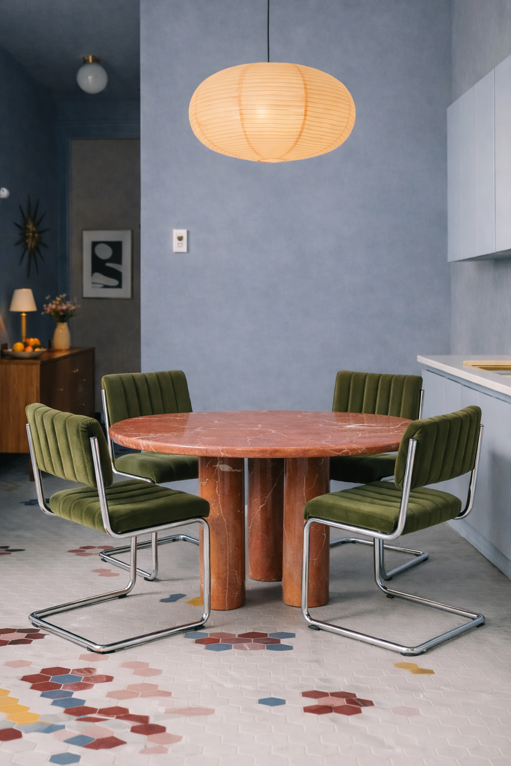 Alicante Round Marble Dining Table